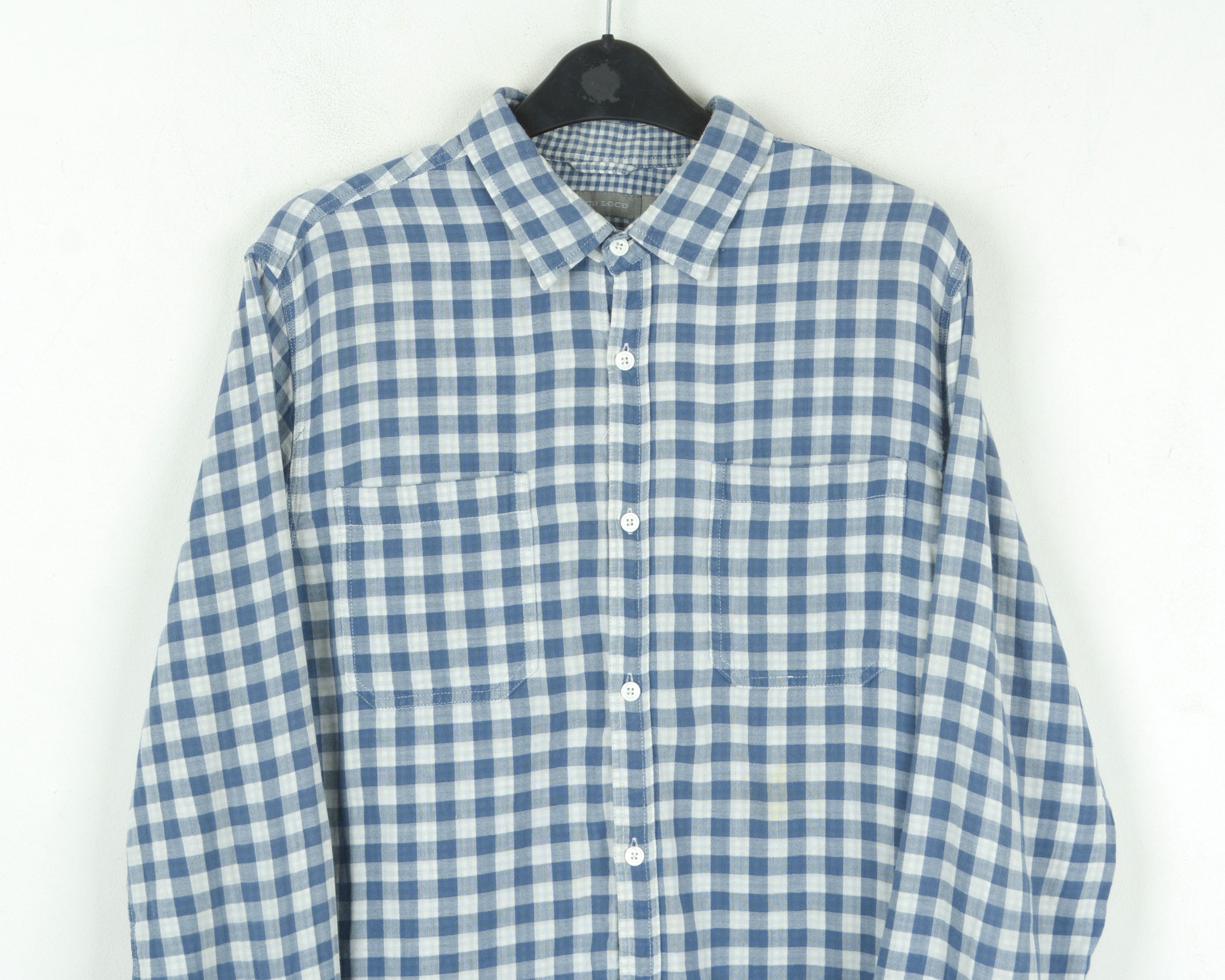 Other POCO LOCO M Check Over Shirt Plaid Button Up Tartan Cotton Size US M / EU 48-50 / 2 - 2 Thumbnail