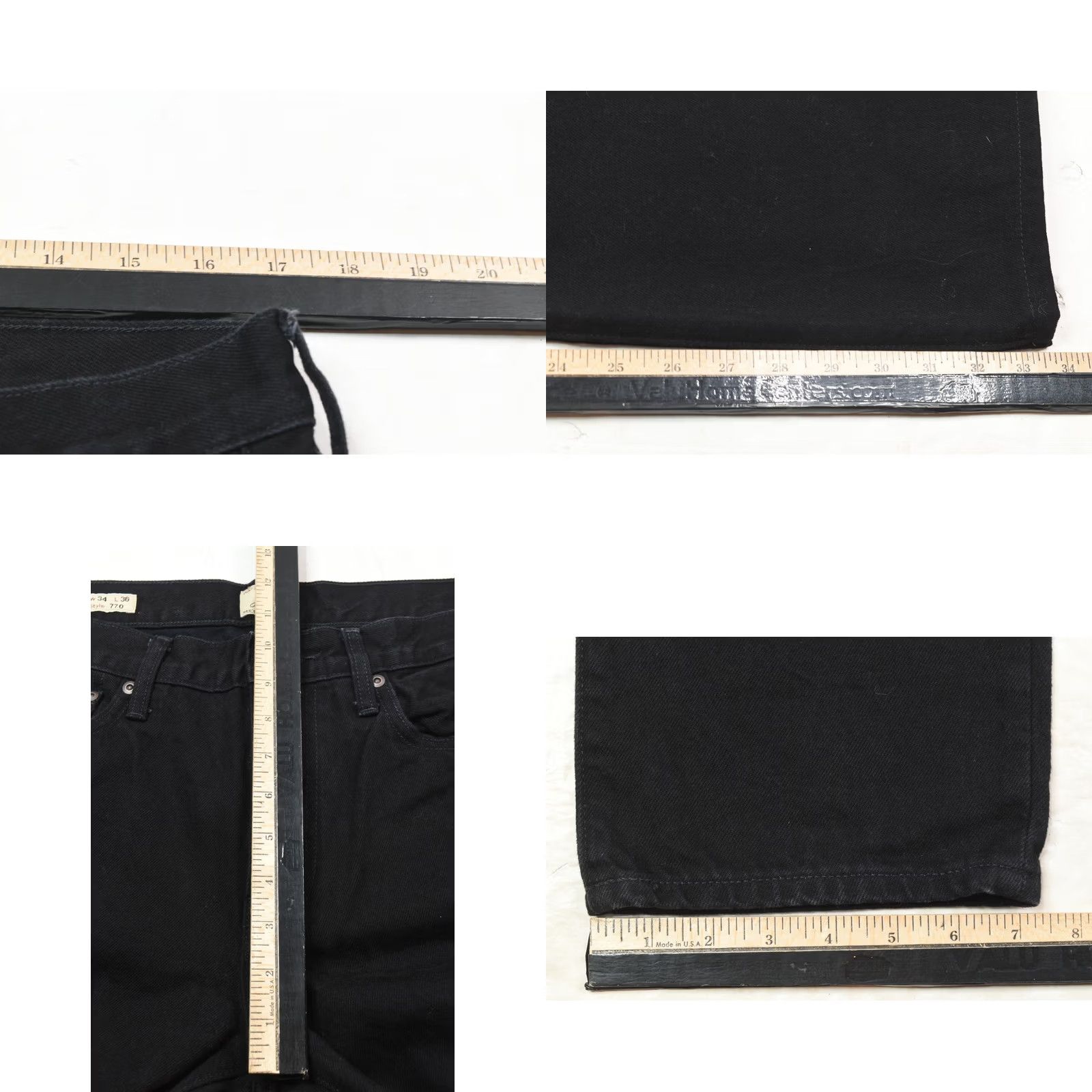 J.Crew J.CREW 770 Straight Jeans Mens 34x36 Black Slim Fit Denim Cotton Regular 5-Pocket Design Mens Size US 34 / EU 50 - 9 Thumbnail