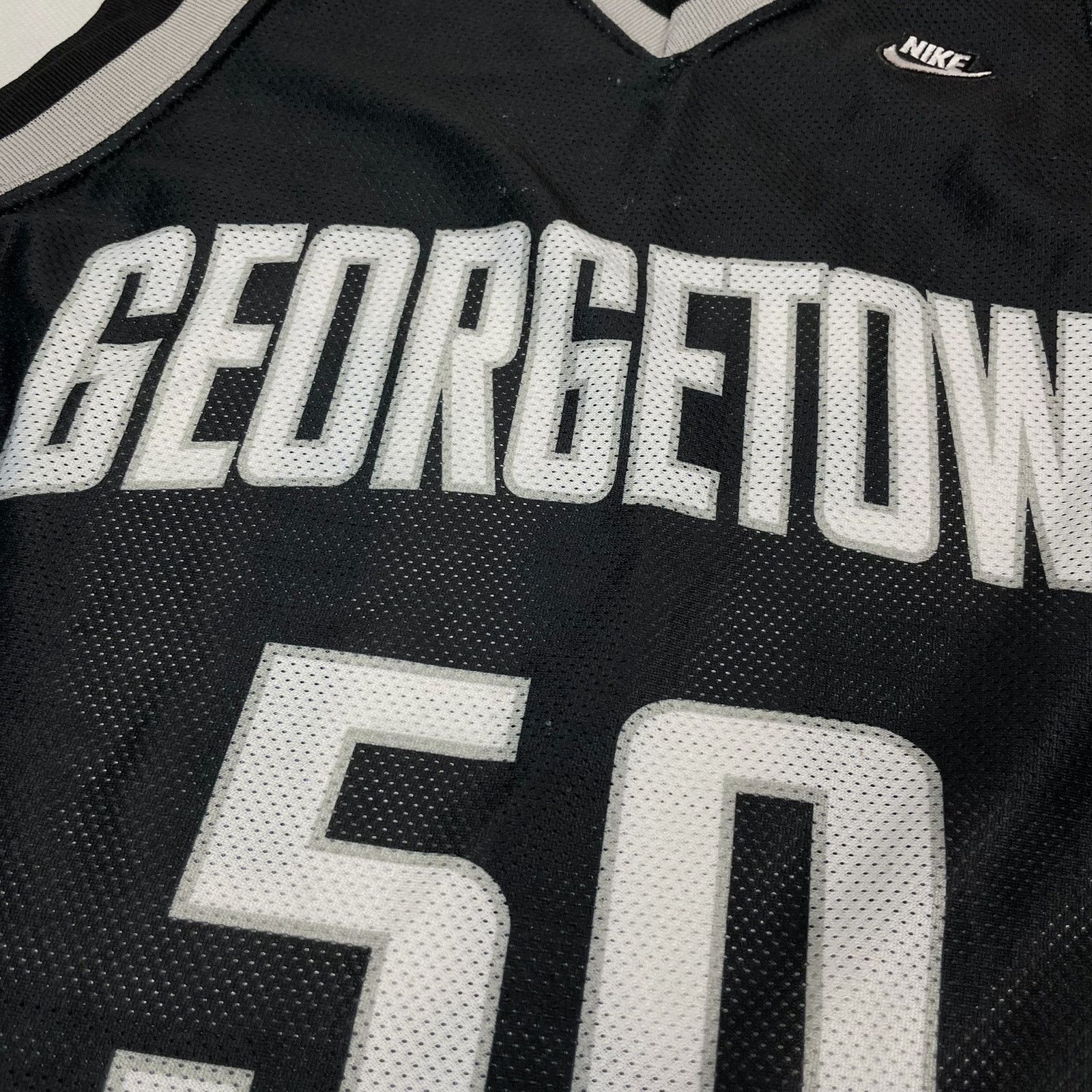 Nike × Vintage Nike Men's Black Georgetown Hoyas 50 Pullover Jersey Large Size US L / EU 52-54 / 3 - 2 Thumbnail