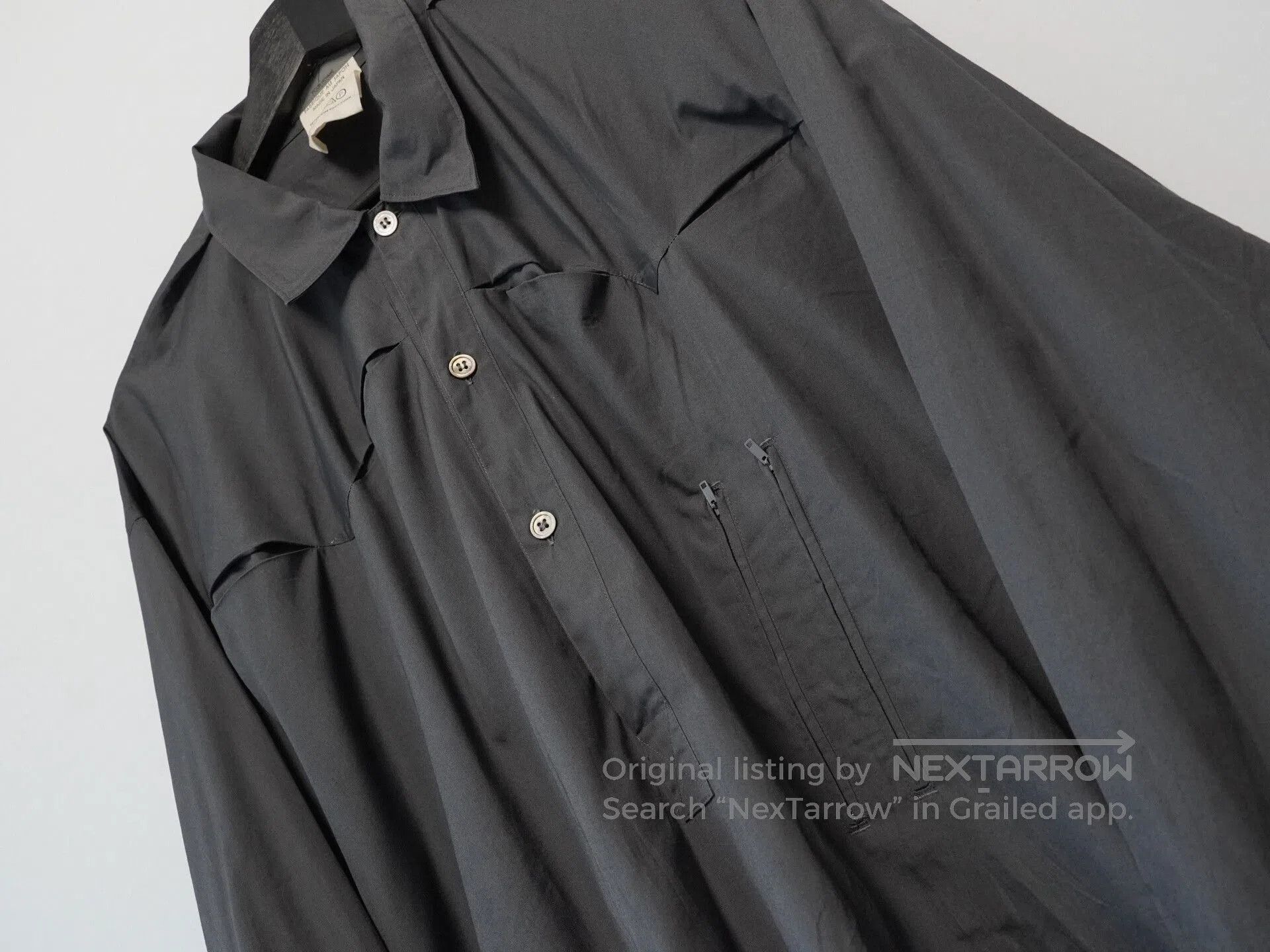Yohji Yamamoto Yohji Yamamoto 1980ss Zip Shirt. Size US M / EU 48-50 / 2 - 3 Thumbnail