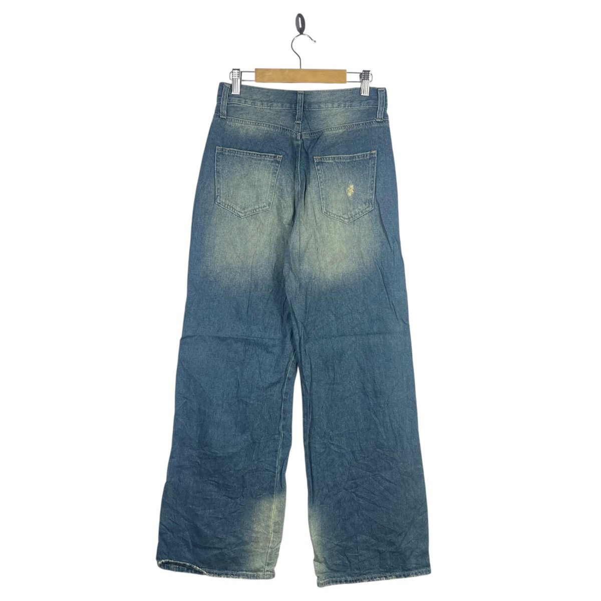 Vintage Vintage WEGO Distressed Wide Leg Denim Jeans Baggy Japanese Size US 26 / EU 42 - 4 Thumbnail
