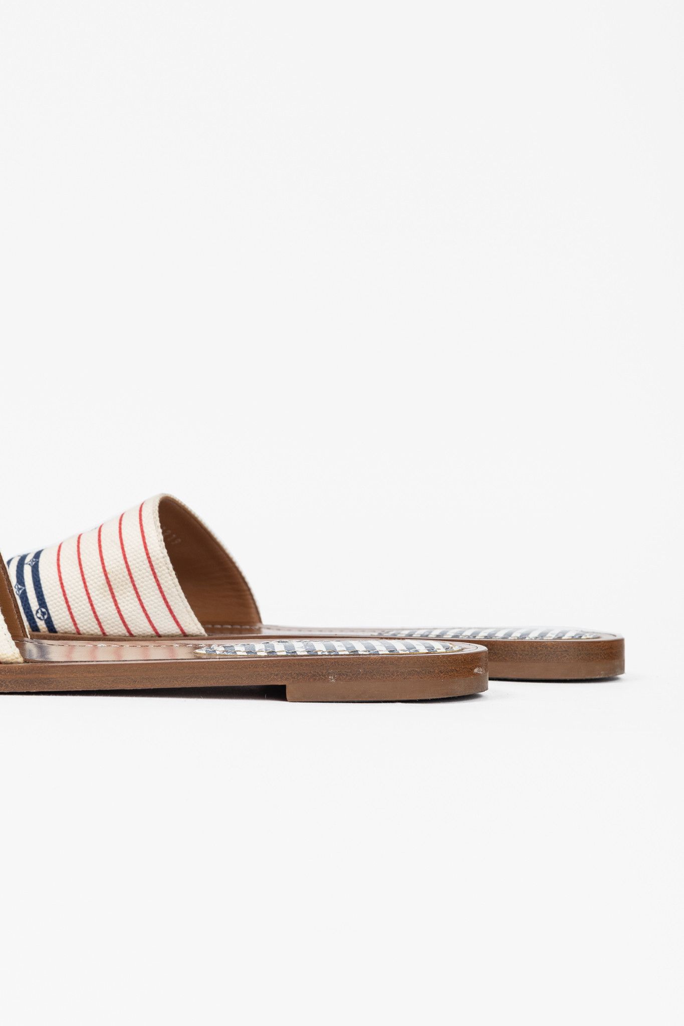 Louis Vuitton Louis Vuitton Escale Lock It Striped Flat Mule Sandals Size US 7.5 / IT 37.5 - 8 Thumbnail