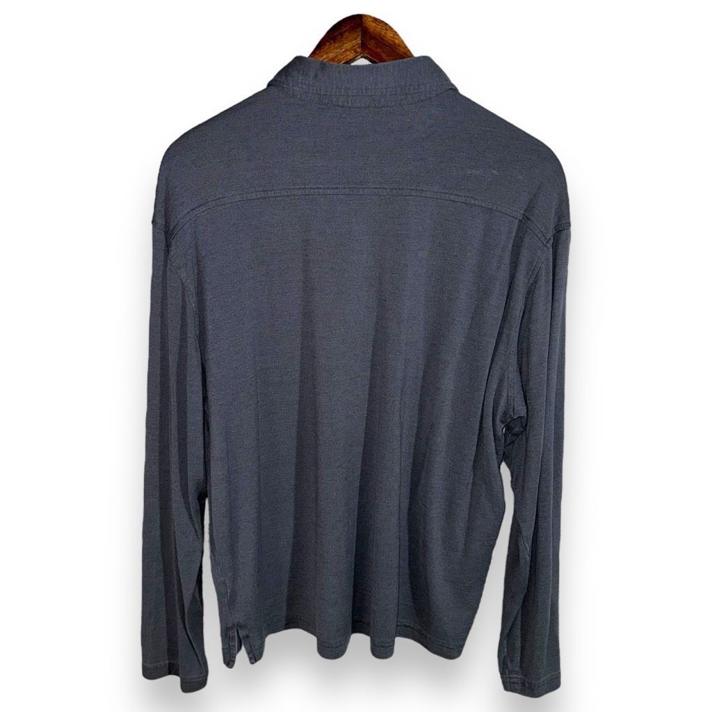 Tommy Bahama Gray Tommy Bahama Silk & Wool Island Soft L/S Polo Shirt L Size US L / EU 52-54 / 3 - 6 Thumbnail