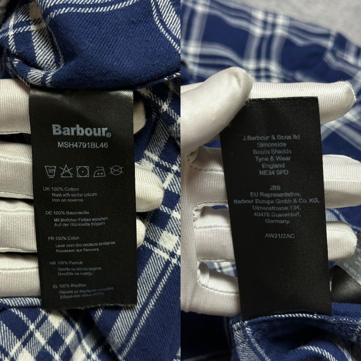 Barbour Barbour International Mens Flannel Plaid Shirt Size US L / EU 52-54 / 3 - 8 Thumbnail