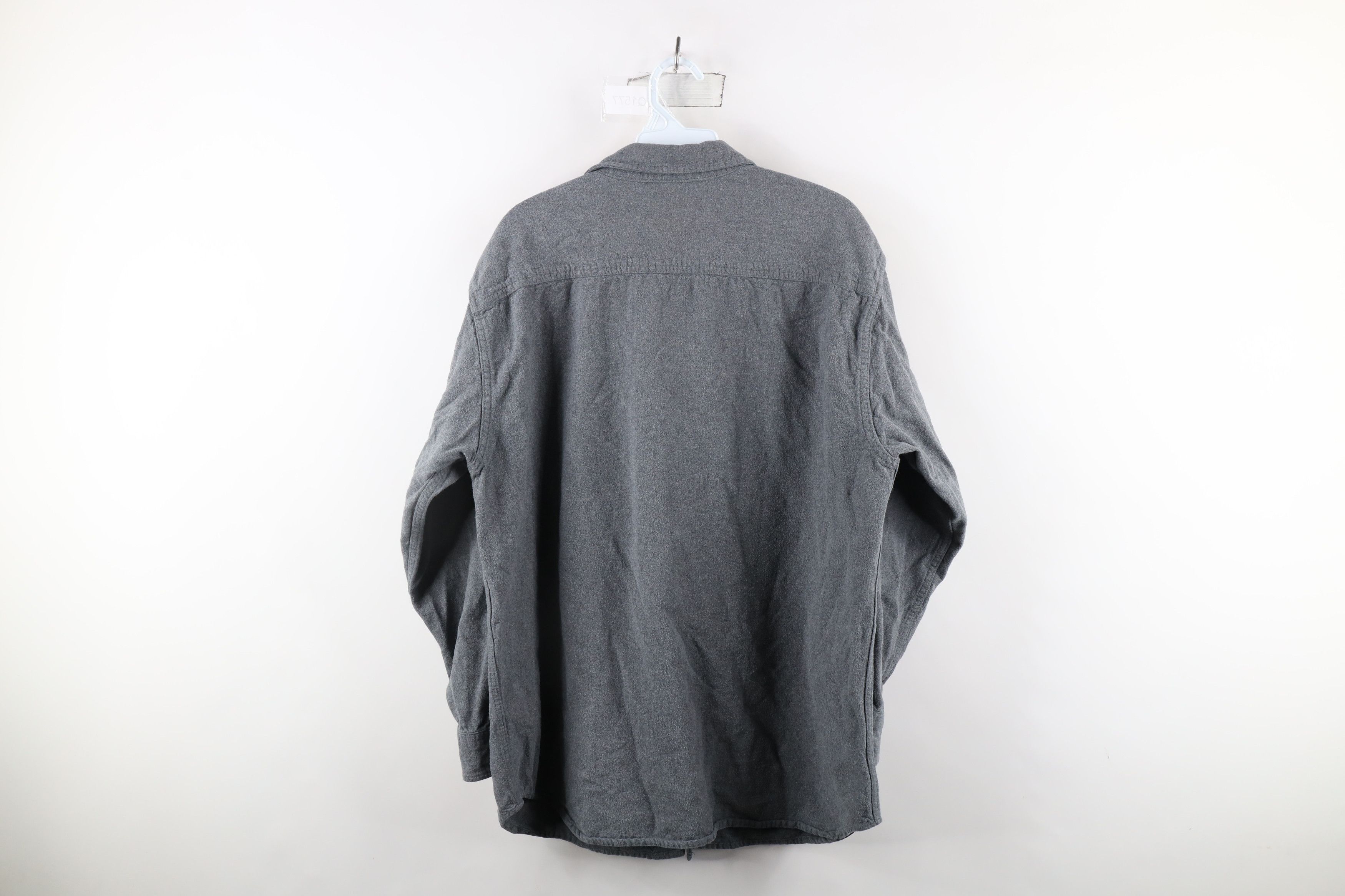 Vintage Vintage 90s Streetwear Cloth Collared Button Shirt Gray Size US L / EU 52-54 / 3 - 7 Thumbnail