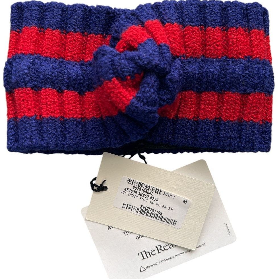 Gucci GUCCI Blue and Red Wool Headband w/ Tags and Box, M57 Size ONE SIZE - 2 Thumbnail