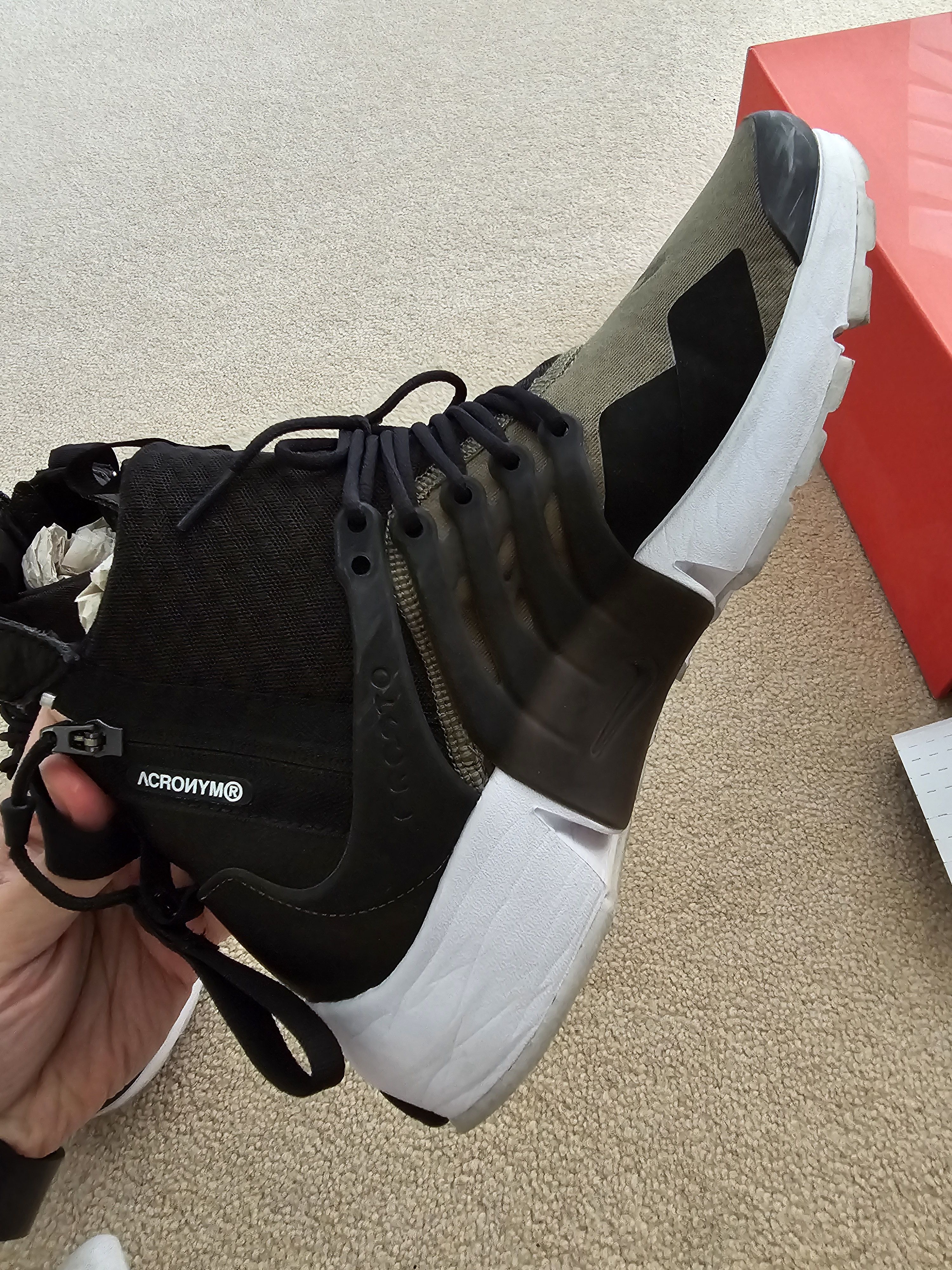 Acronym × Nike Acronym x Nike Air Presto Medium Olive/Dust-Black Size US 10.5 / EU 43-44 - 7 Thumbnail