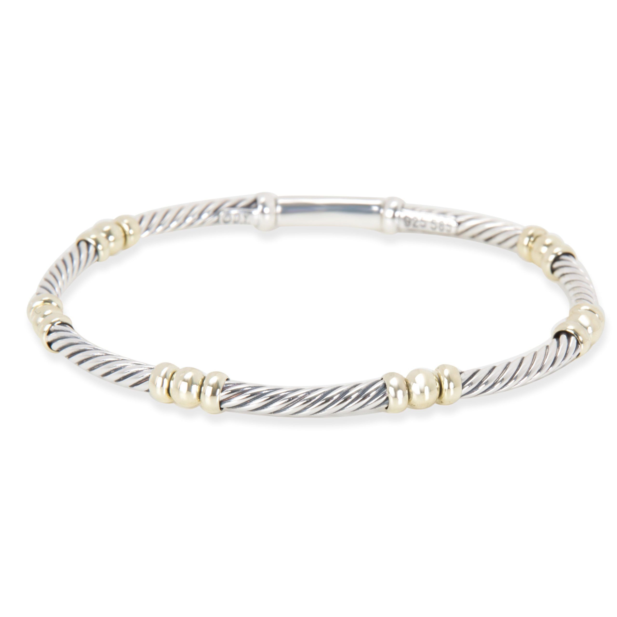 image of David Yurman Bracelet In Sterling Silver & 14K Yellow Gold, Women's