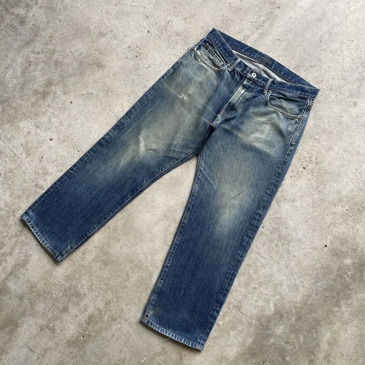 Japanese Brand Vintage Japanese Brand Mud Wash Jeans Faded Denim Pants W36 Size US 36 / EU 52 - 2 Thumbnail