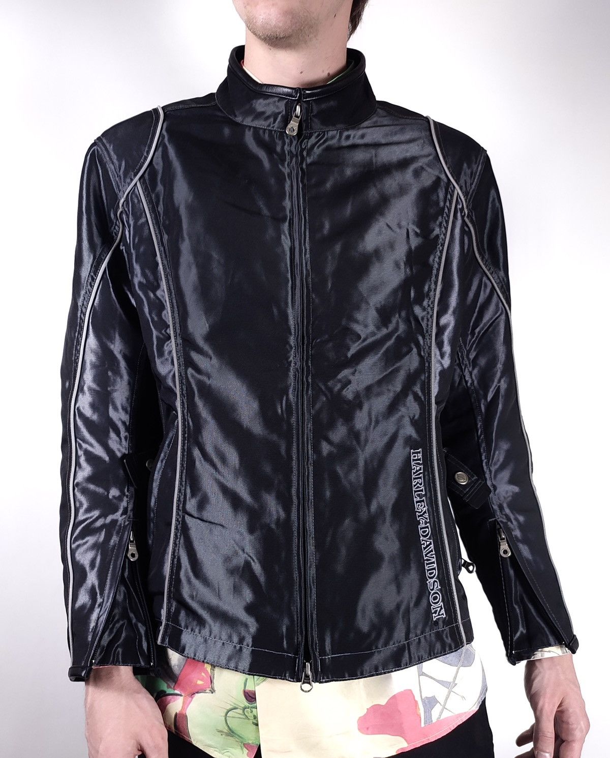 Harley Davidson Harley Davidson Reflective Nylon Biker Jacket Vintage 90s Size US L / EU 52-54 / 3 - 3 Thumbnail
