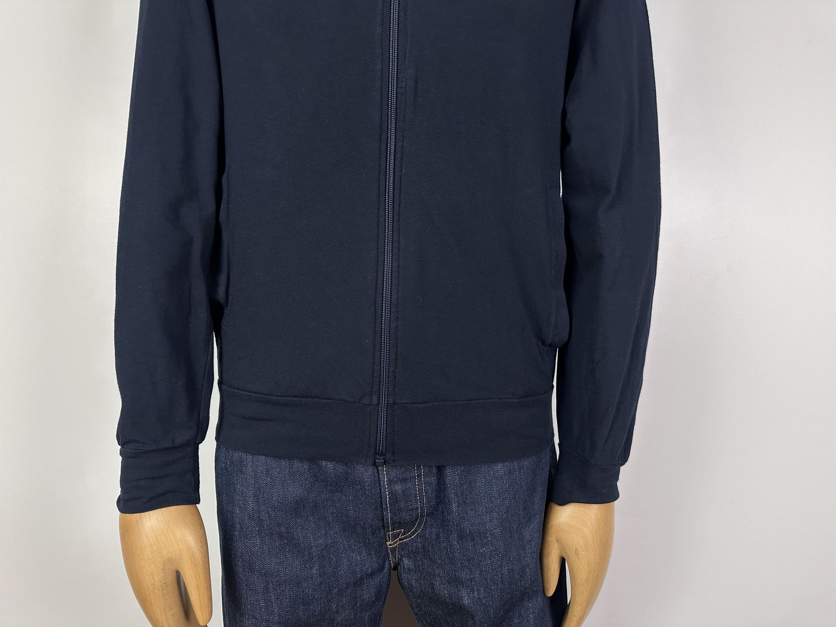 Emporio Armani Emporio Armani Full Zip Sweater Cotton Pullover Blue Size L Size US L / EU 52-54 / 3 - 5 Thumbnail