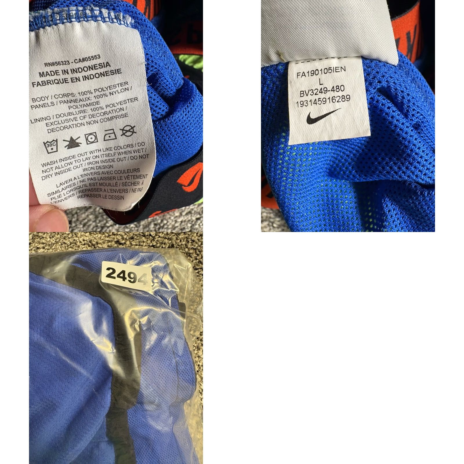 Nike Nike Shorts Mens L Blue Throwback Futura Lined Big Swoosh BV3249 Size US 33 - 8 Thumbnail