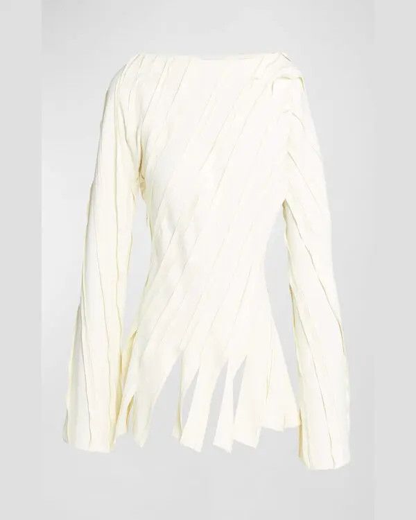 Bottega Veneta o1y0725 Crewneck Tank Top in Cream Size XS / US 0-2 / IT 36-38 - 1 Thumbnail