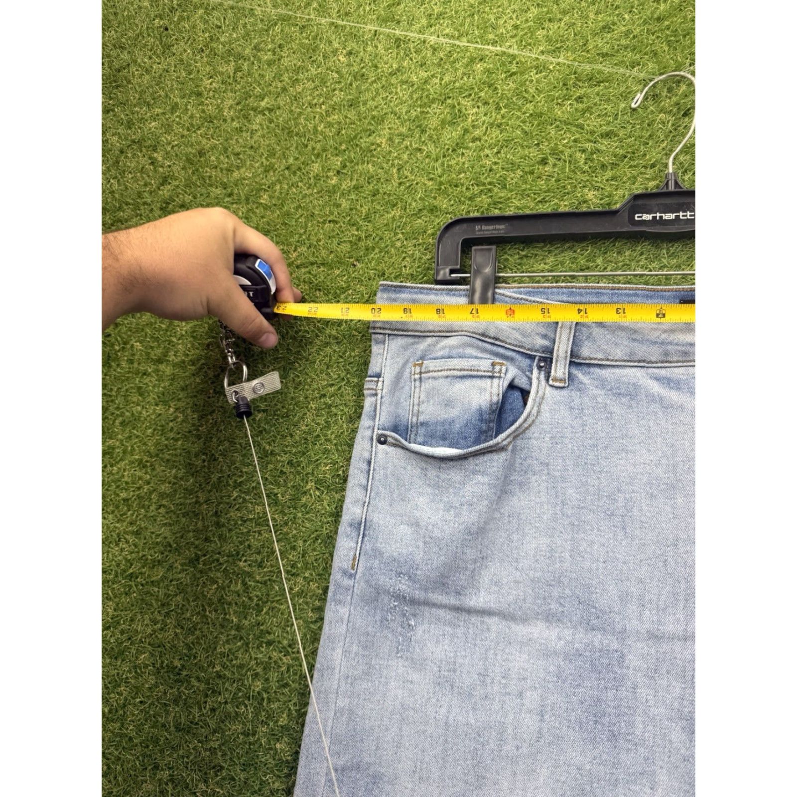 Vintage Risen Jeans 3XL Womens Wide-Leg Light Wash Stretch Baggy Y2K Style Denim Cotton Polyester Spandex Jeans Brand: Risen Size 40" / US 18 - 3 Thumbnail