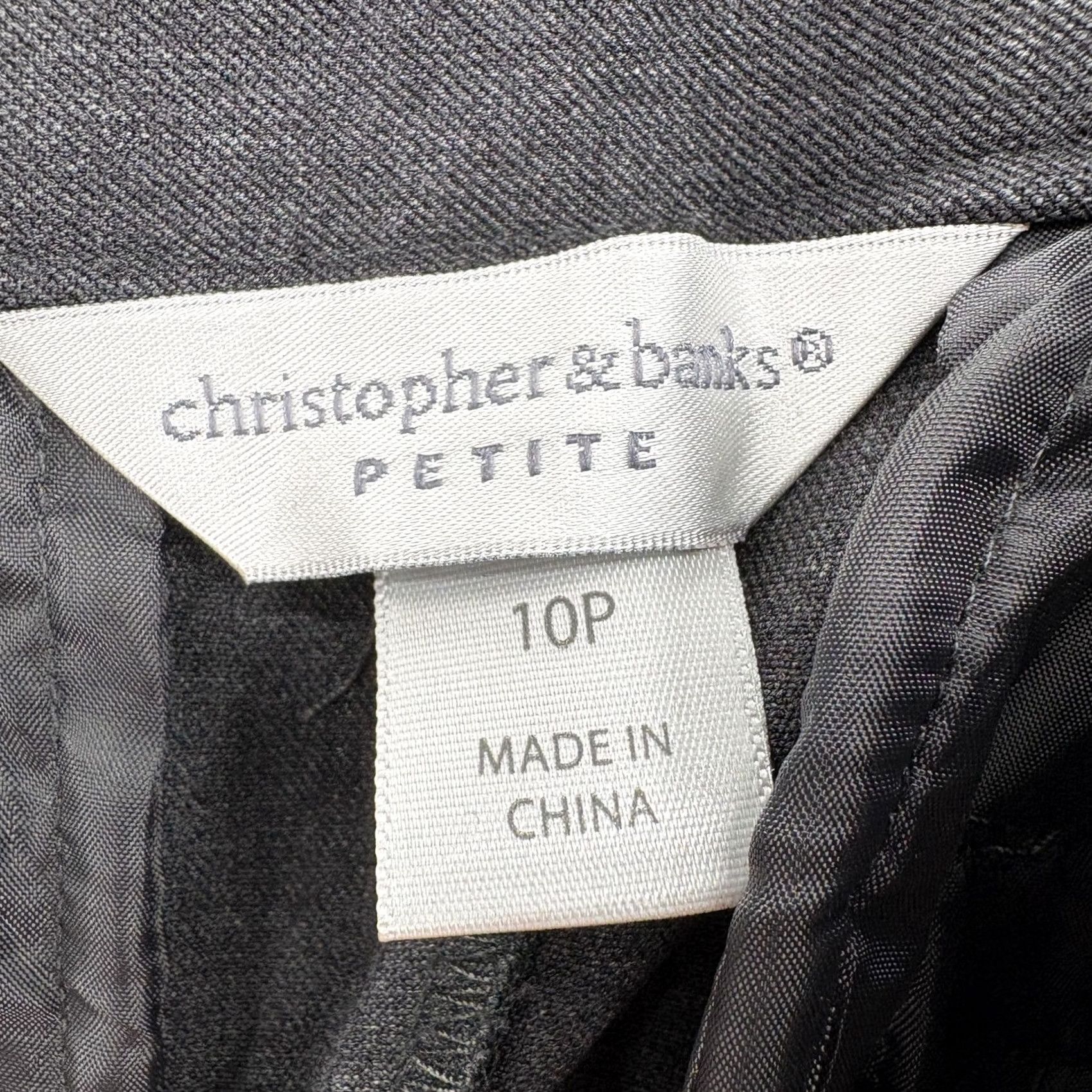 Vintage Christopher & Banks Downtown Dress Pants Womens 10P Gray Modern Fit Trouser NWT Size 32" / US 10 / IT 46 - 4 Thumbnail
