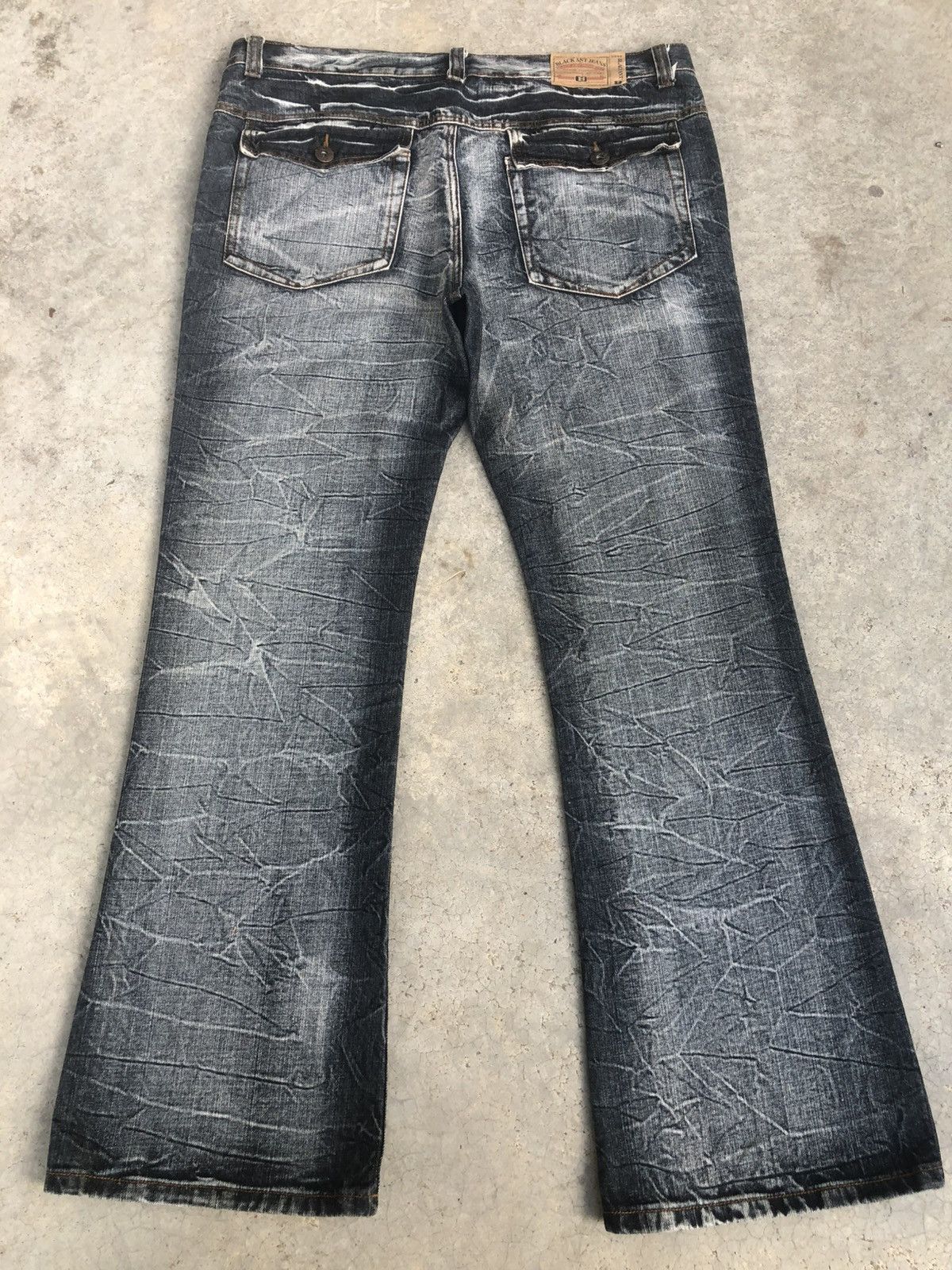If Six Was Nine Japanese Black ant Flared Jeans Distressed Jeans Size US 38 / EU 54 - 2 Thumbnail
