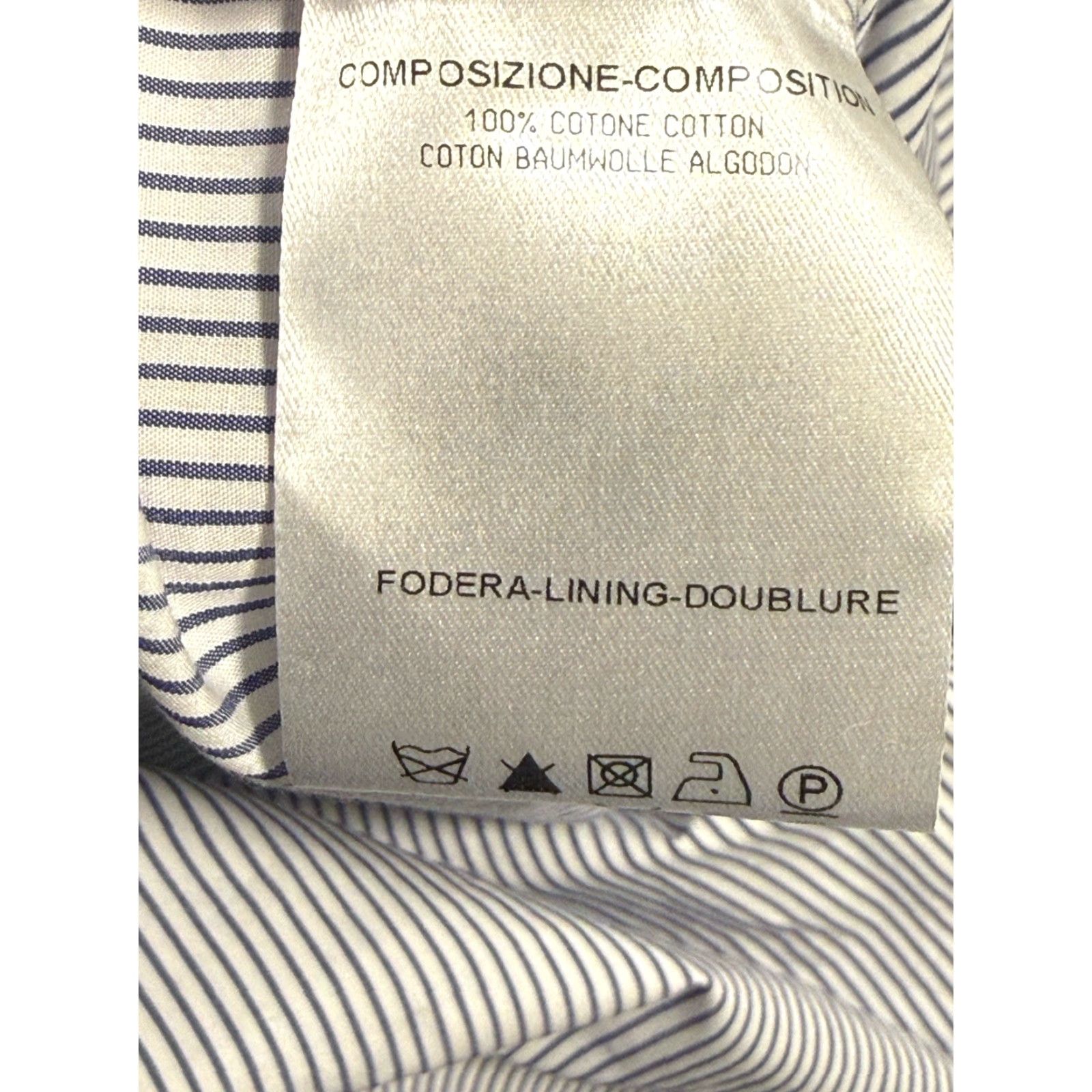 Alexander McQueen Alexander McQueen Button Down Shirt LS Big Collar Multicolor Blue Striped 46 US 12 Womens Size XL / US 12-14 / IT 48-50 - 7 Thumbnail