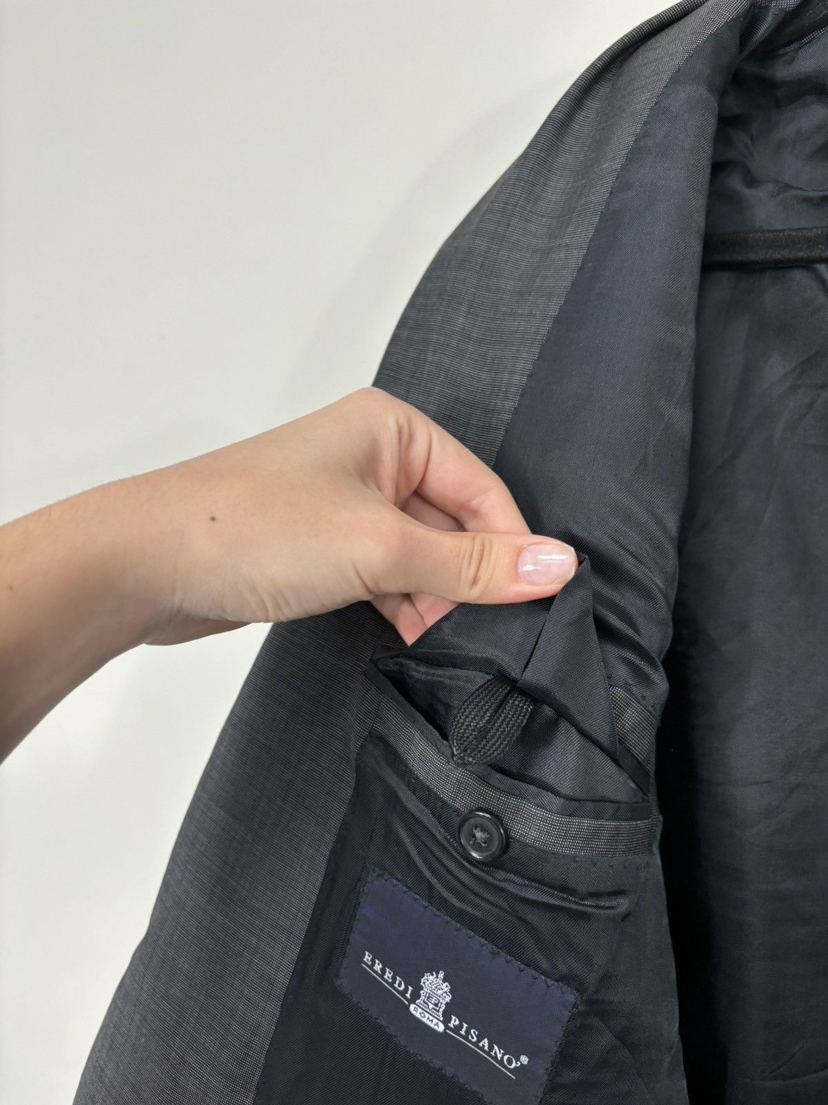 Eredipisano Eredi Pisano Loro Piana Zelander Wool Gray Blazer Jacket Size 44R - 13 Thumbnail