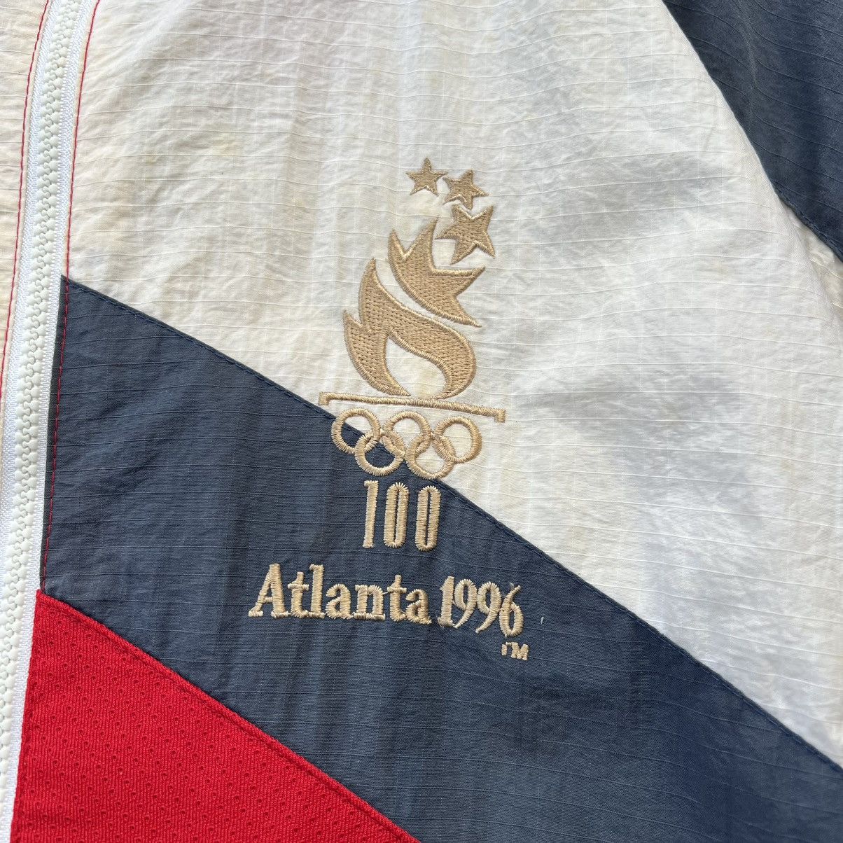 Starter × USA Olympics × Vintage Vintage Sun Faded Atlanta 1996 Olympic Games Starter Jacket Size US XL / EU 56 / 4 - 15 Thumbnail