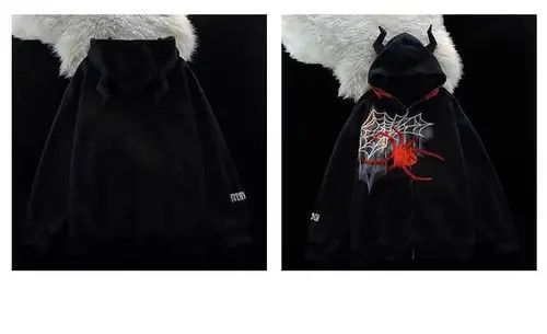 VIBE Hip Hop Spider Print Hooded Sweatshirt Jacket Size US M / EU 48-50 / 2 - 4 Thumbnail