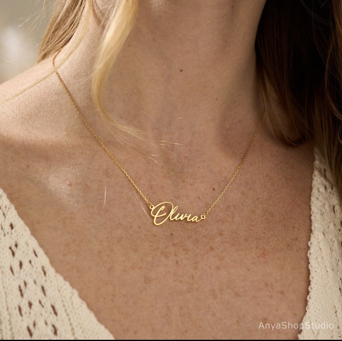 Vintage name necklace Size ONE SIZE - 4 Thumbnail