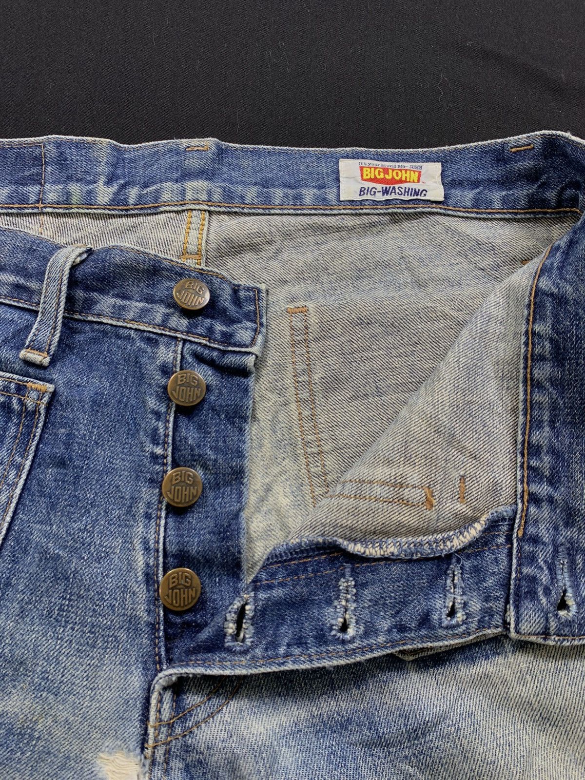 Tornado Mart Vintage Big john Distressed Japan Super Flare Denim pants Size US 31 - 5 Thumbnail