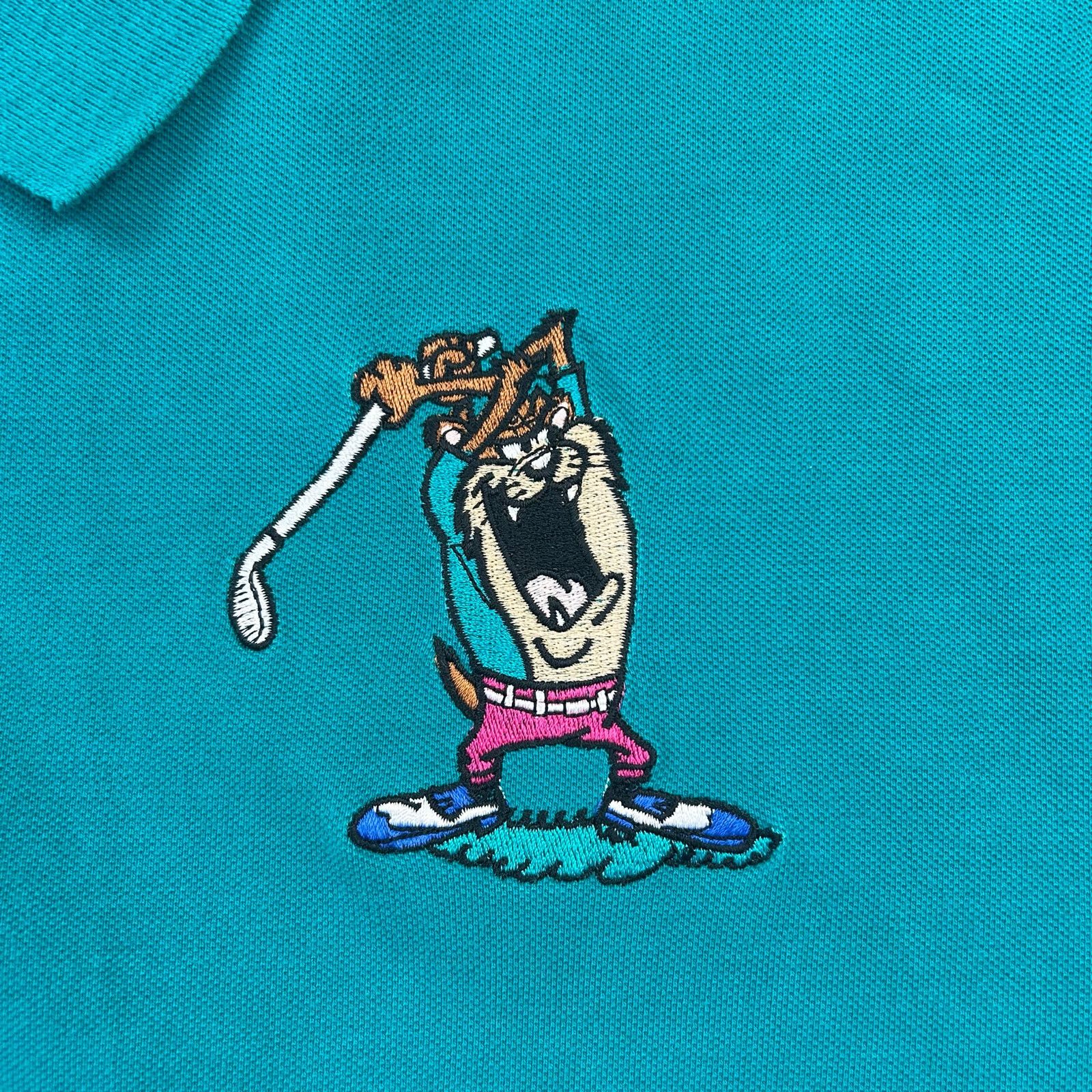 Vintage Vintage Taz Golf Polo 90s Acme Looney Tunes Large Tasmanian Size US L / EU 52-54 / 3 - 3 Thumbnail