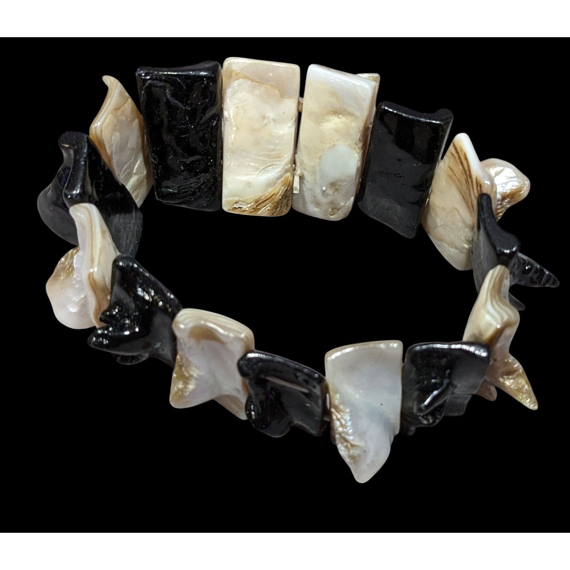 Other Vintage Mermaidcore Mother Of Pearl Black And White Stretch Size ONE SIZE - 2 Thumbnail