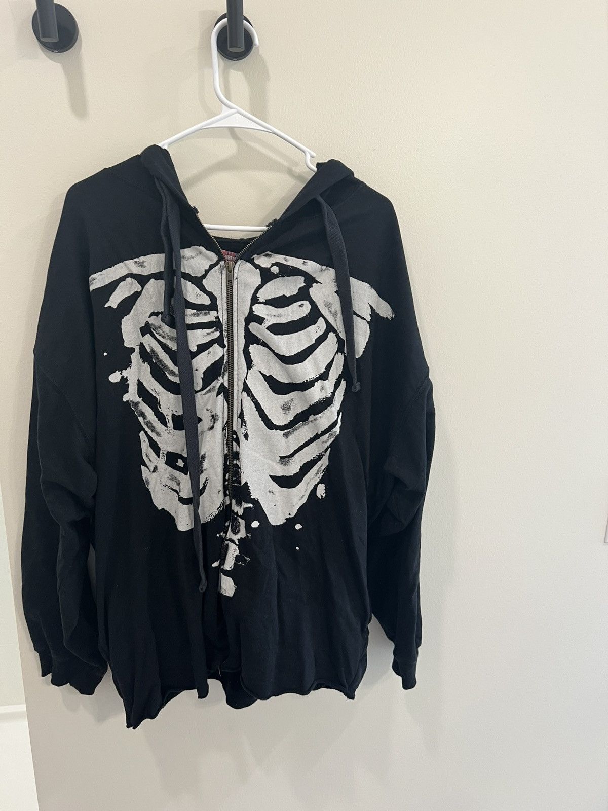 Urban Outfitters black skeleton zip up jacket 🩻🖤 Size L / US 10 / IT 46 - 1 Thumbnail