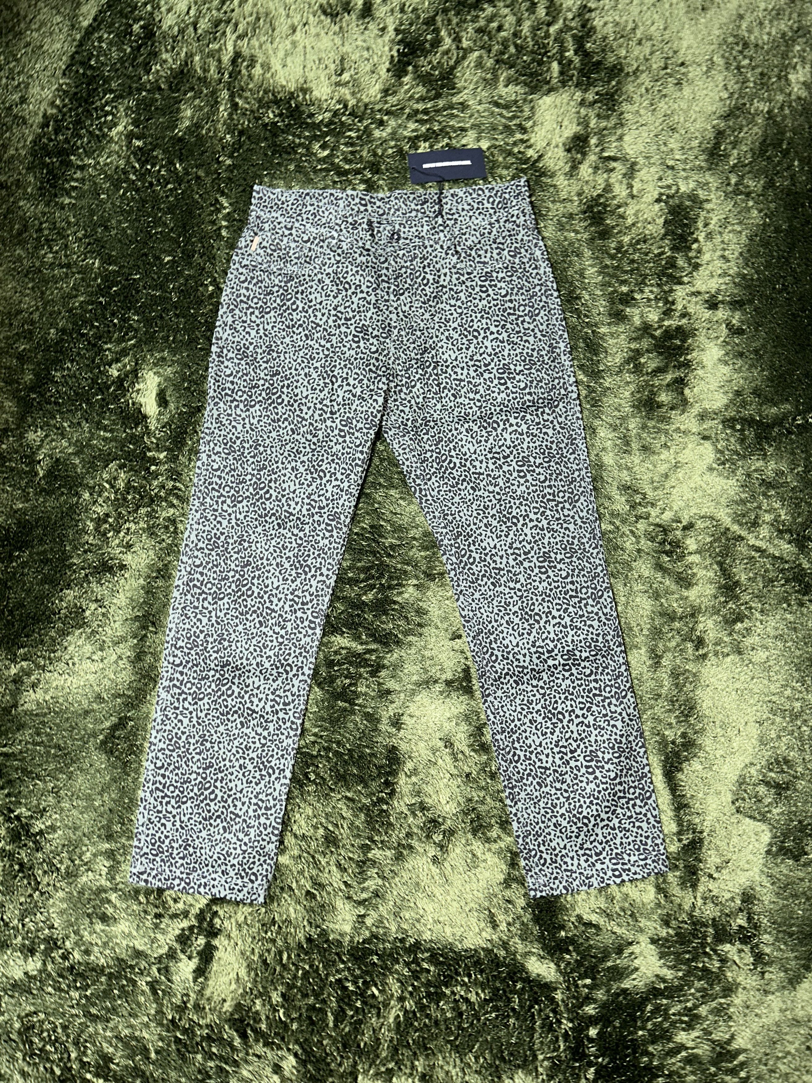 Pleasures [34] pleasures crystal cheetah leopard denim pants green Size US 34 / EU 50 - 1 Thumbnail