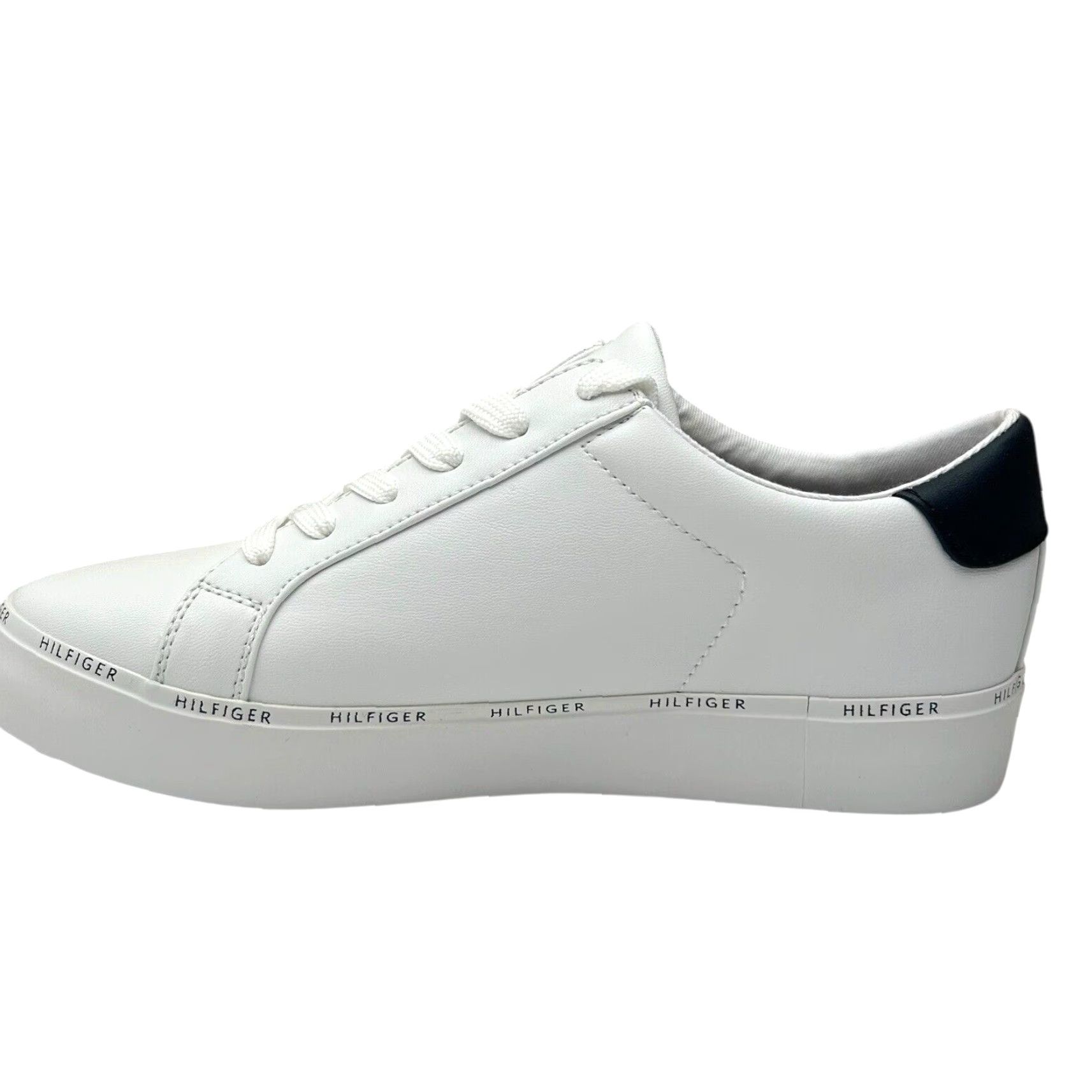 Tommy Hilfiger Tommy Hilfiger Women's Henissly Sneaker Size 7.5 White Lace Up Casual & Stylish Shoes Size US 8 / IT 38 - 6 Thumbnail