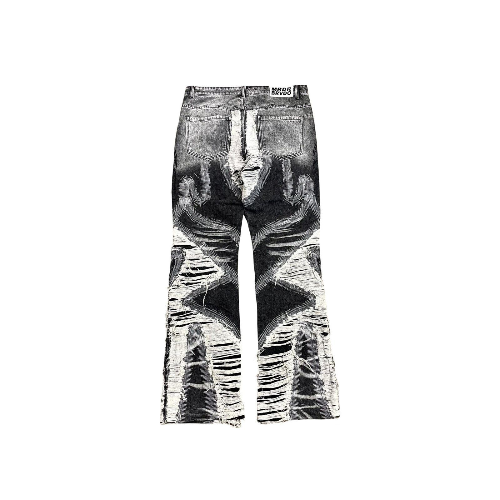 Who Decides War Who Decides War Distressed Black Wash Jeans Size US 36 / EU 52 - 2 Thumbnail