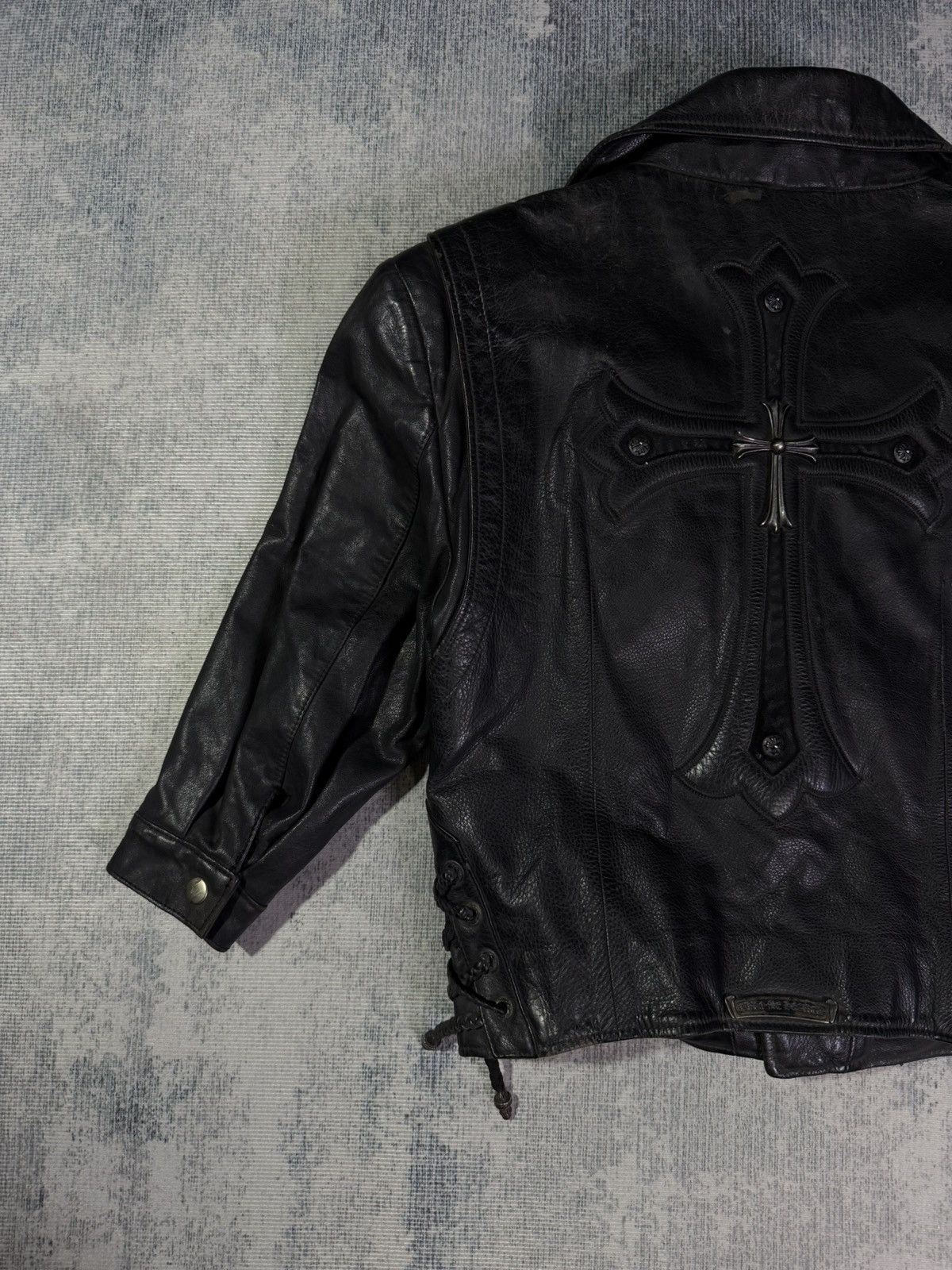 Chrome Hearts Chrome Hearts - Big Cross Belted Leather Biker Jacket Size US S / EU 44-46 / 1 - 15 Thumbnail
