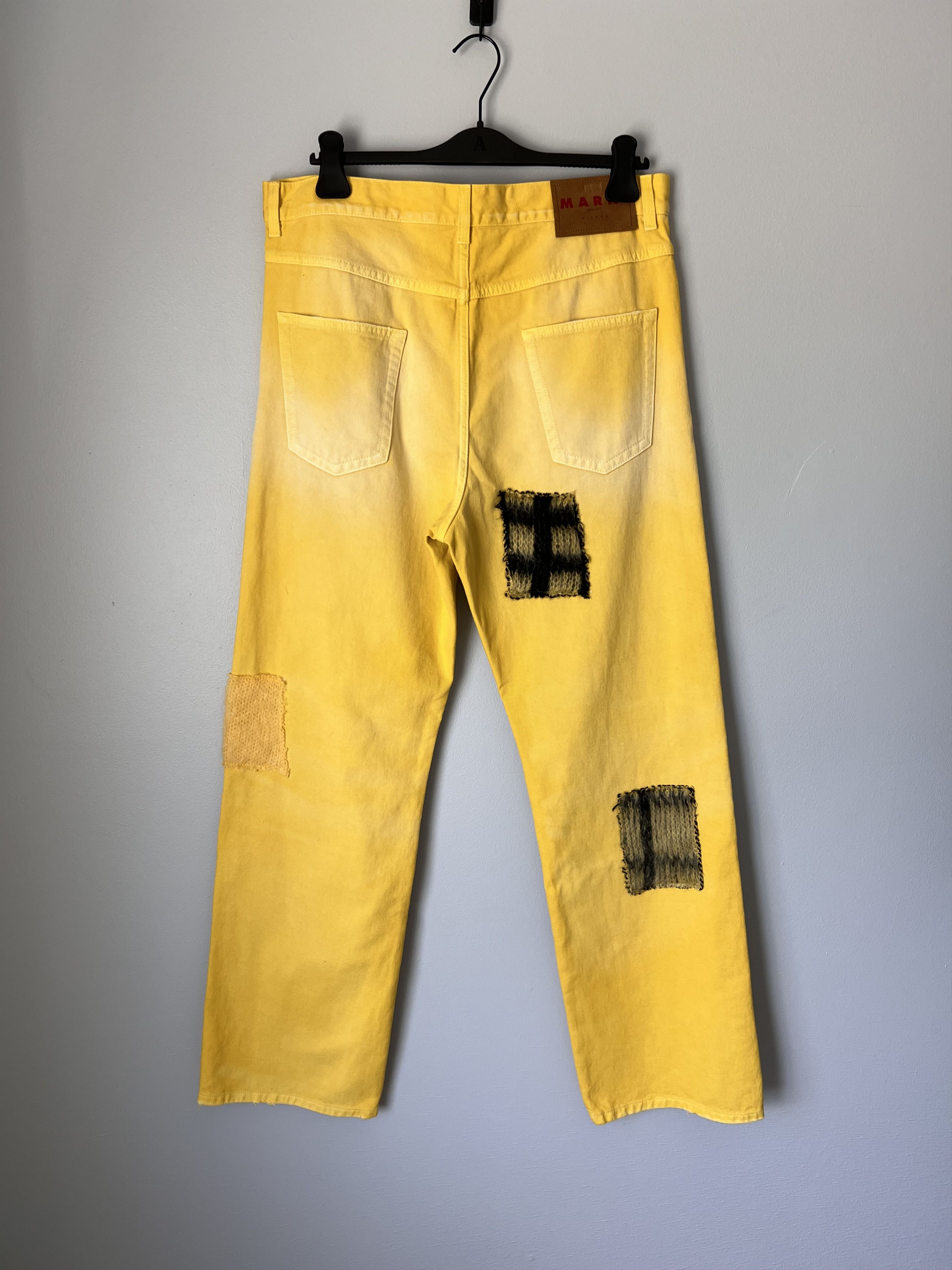 Marni Marni Mixed Knit Denim Pants in Maize Yellow Size US 34 / EU 50 - 6 Thumbnail