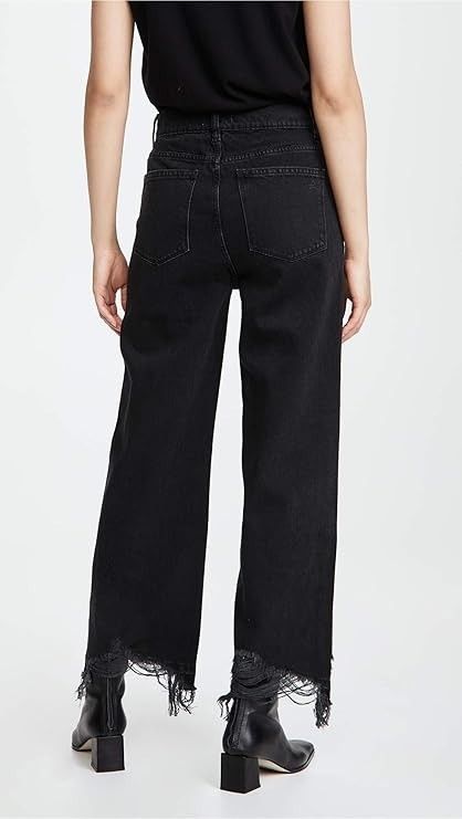 DL1961 DL1961 Lark Hepburn High Rise Wide Leg Jeans Black ( 29 ) Size 29" - 3 Thumbnail