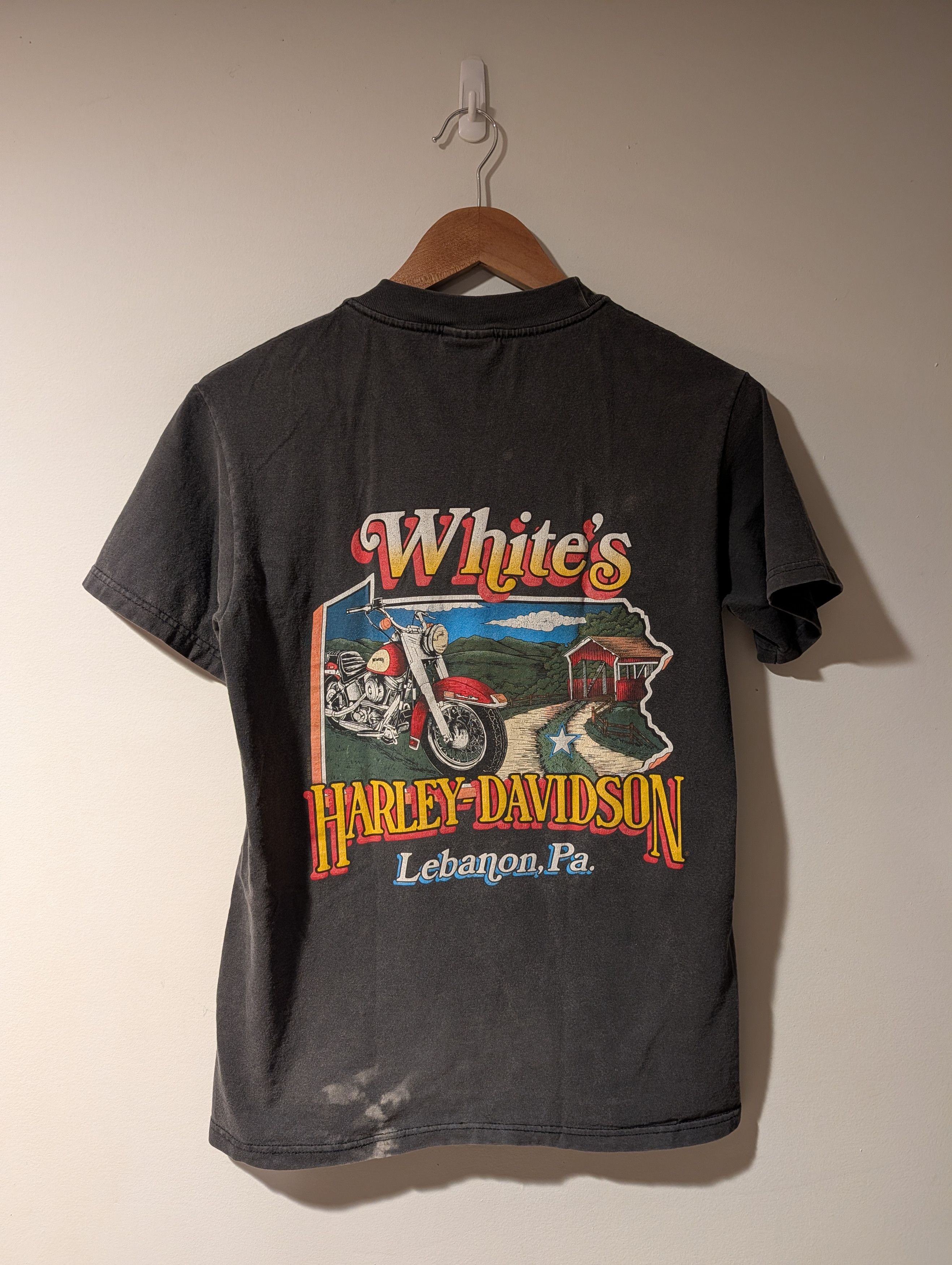 Harley Davidson 1998 Vintage Harley Davidson T Shirt Hot Piece Steel Faded Size US S / EU 44-46 / 1 - 8 Thumbnail