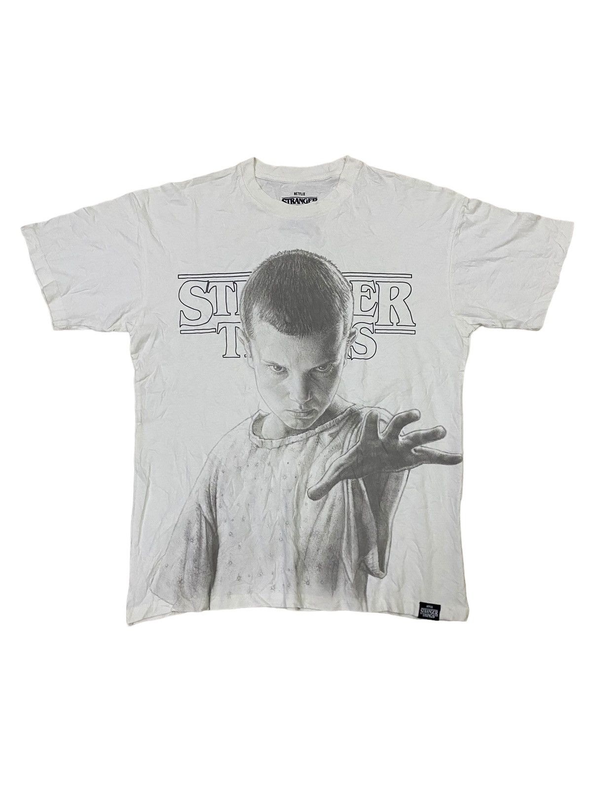 image of Movie Netflix Stranger Things Shirt in White, Men's (Size Medium)