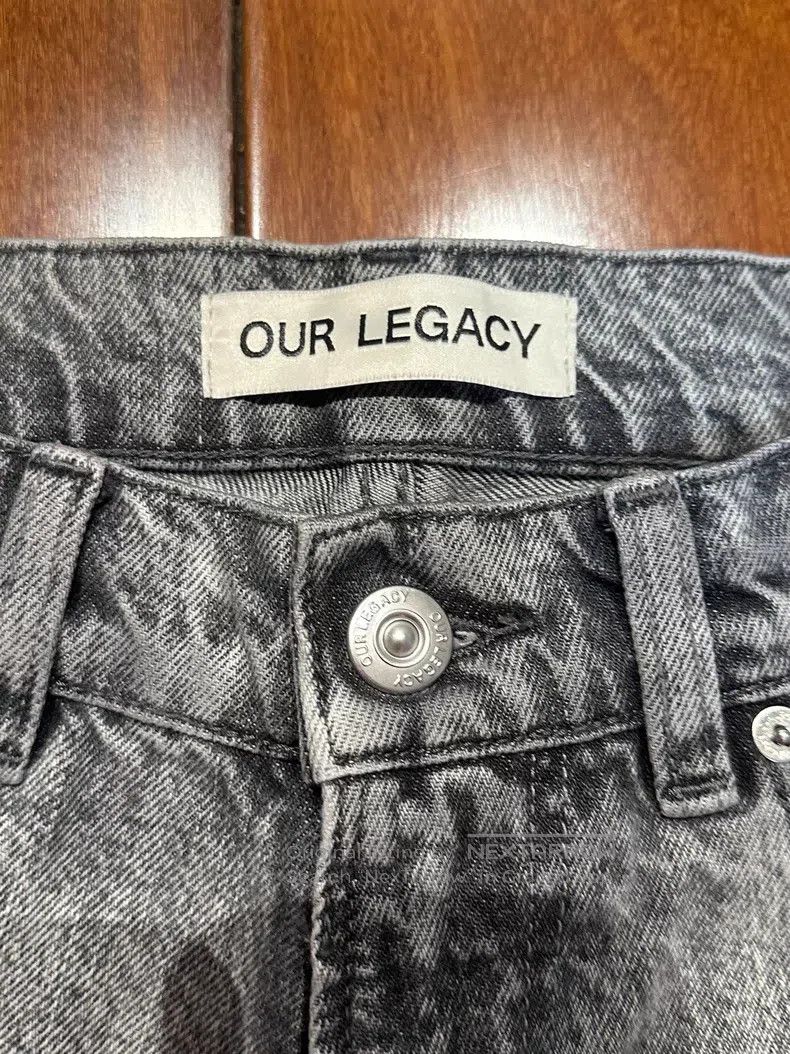 Our Legacy Our Legacy Washed High-waisted Button Straight Leg Jeans, Size US 31 - 4 Thumbnail