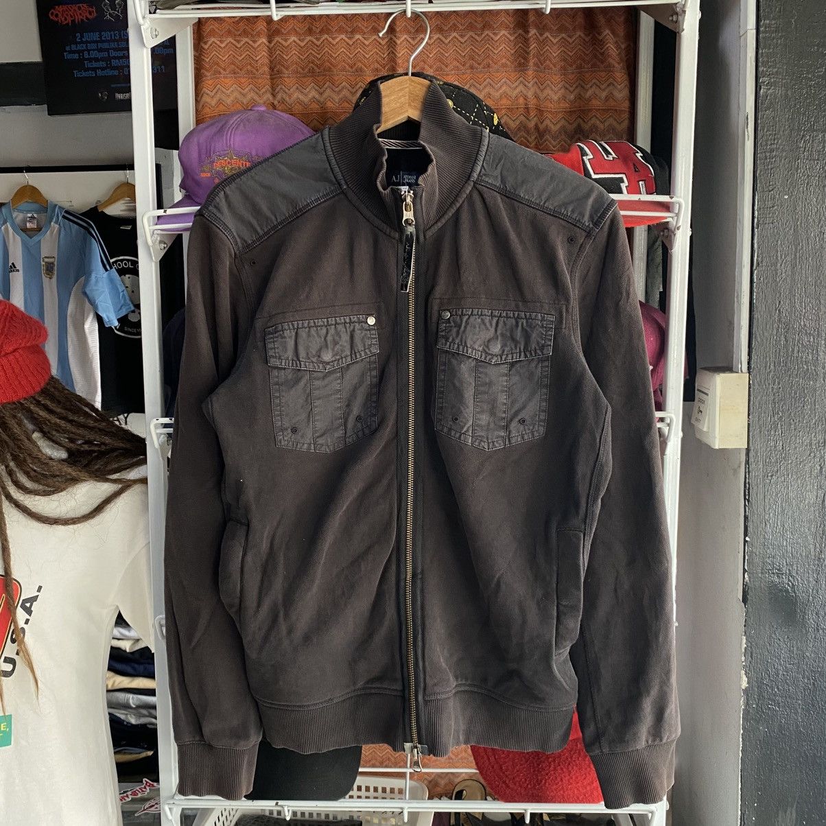 Armani Vintage ARMANI JEANS Zip-Up Jacket with Dual Chest Pockets Size US M / EU 48-50 / 2 - 1 Thumbnail