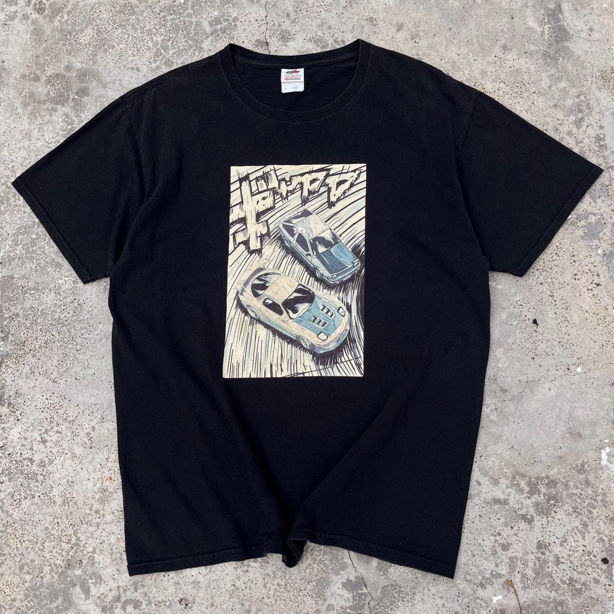Anime Vintage Y2K Initial D Anime Nice Drift Scene Takumi Fujiwara Size US L / EU 52-54 / 3 - 1 Thumbnail