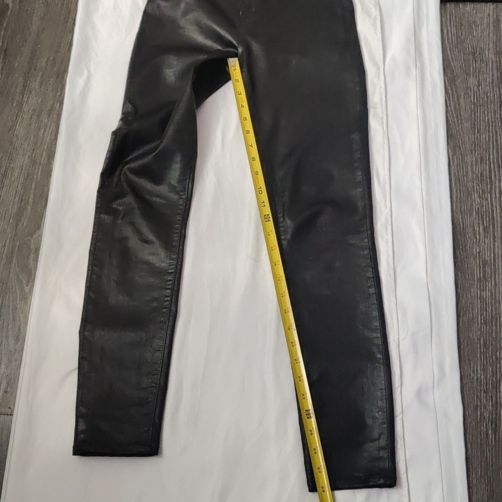 J Brand J Brand Women's Black Lacquered Super Skinny Jeans 26 Rocker Size 26" / US 2 / IT 38 - 7 Thumbnail