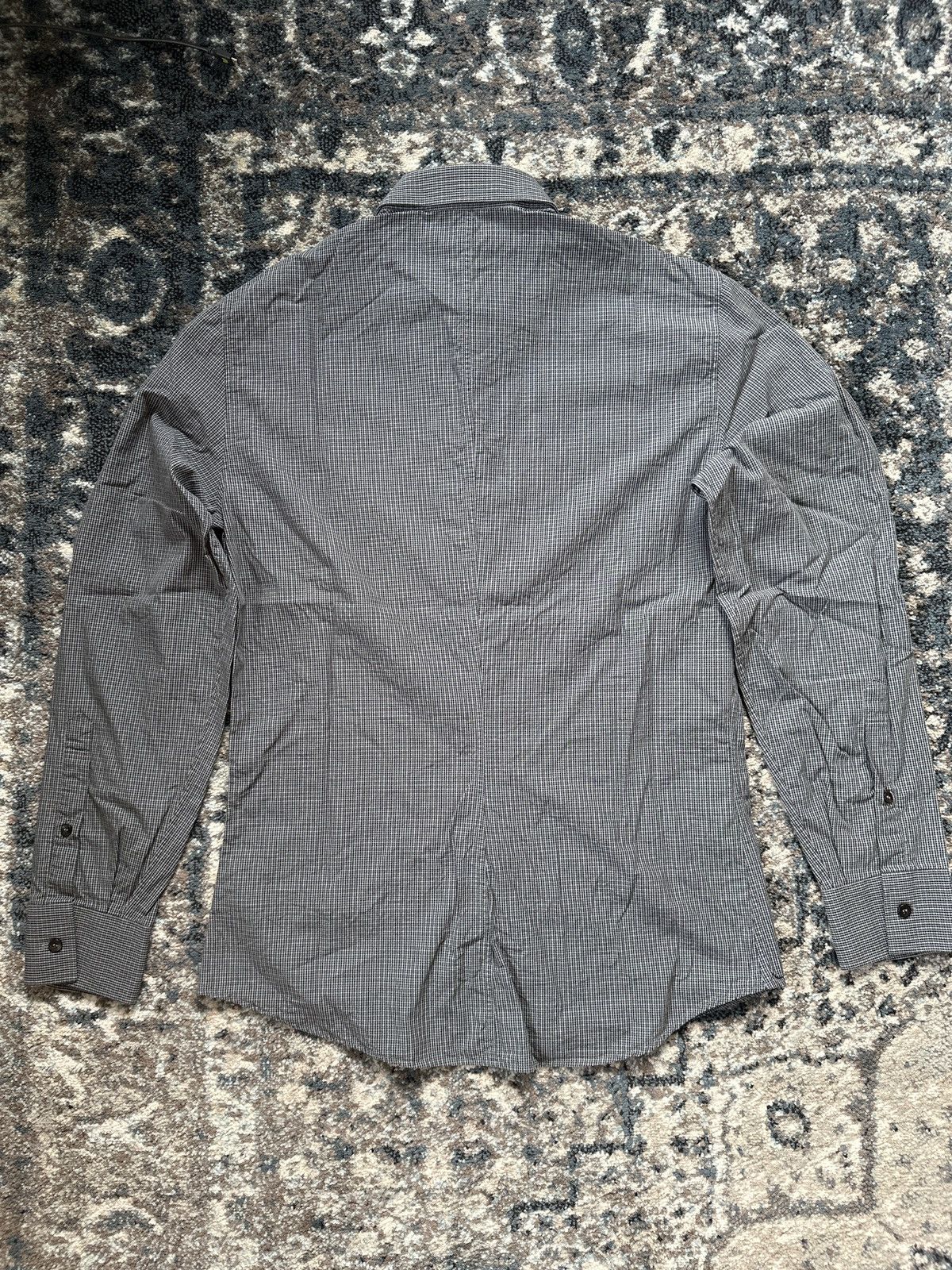 J.Lindeberg J.Lindeberg Grey Checkered Button-Down Long-Sleeve Size US M / EU 48-50 / 2 - 2 Thumbnail