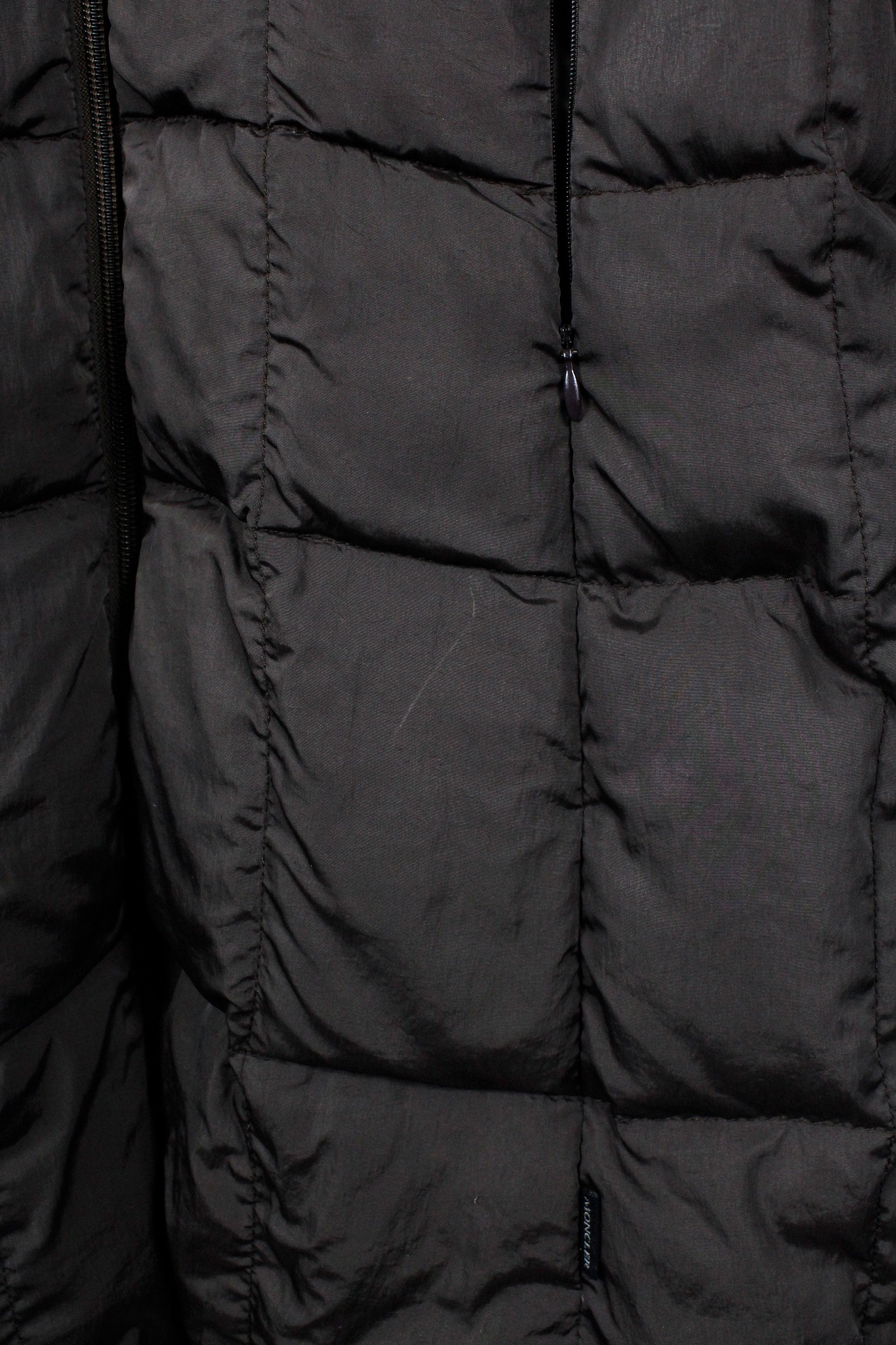 Moncler × Vintage Moncler Vintage Womens Quilted Brown Zip Coat Jacket 90s Size M / US 6-8 / IT 42-44 - 5 Thumbnail