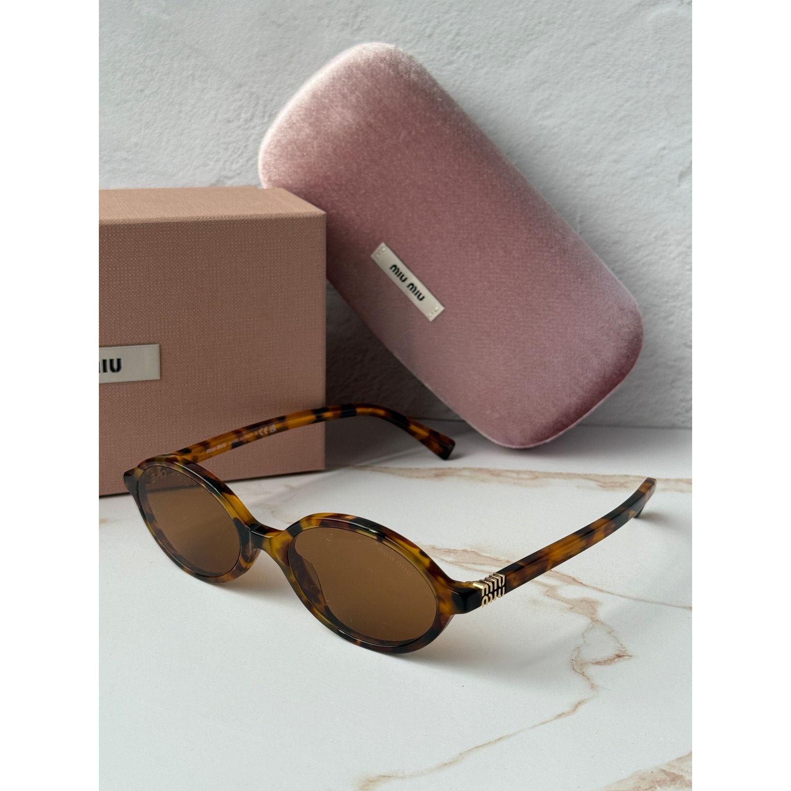 Miu Miu NEW Miu Miu MU04ZS Tortoise Havana Brown Sunglasses $518 Size ONE SIZE - 4 Thumbnail