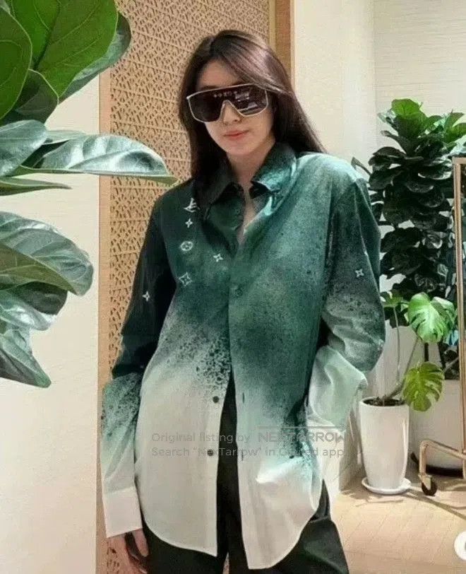 Louis Vuitton lv green ink splash dye shirt jacket. Size US L / EU 52-54 / 3 - 8 Thumbnail