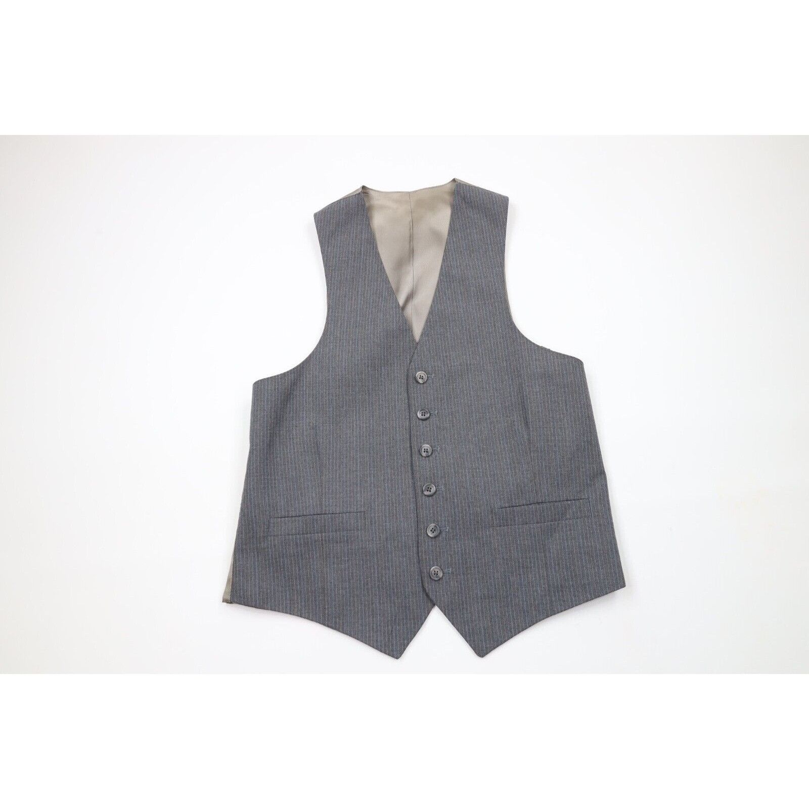 Vintage Vintage 80s 90s Streetwear Wool Pinstriped 3 Piece Suit Size 40R - 10 Thumbnail