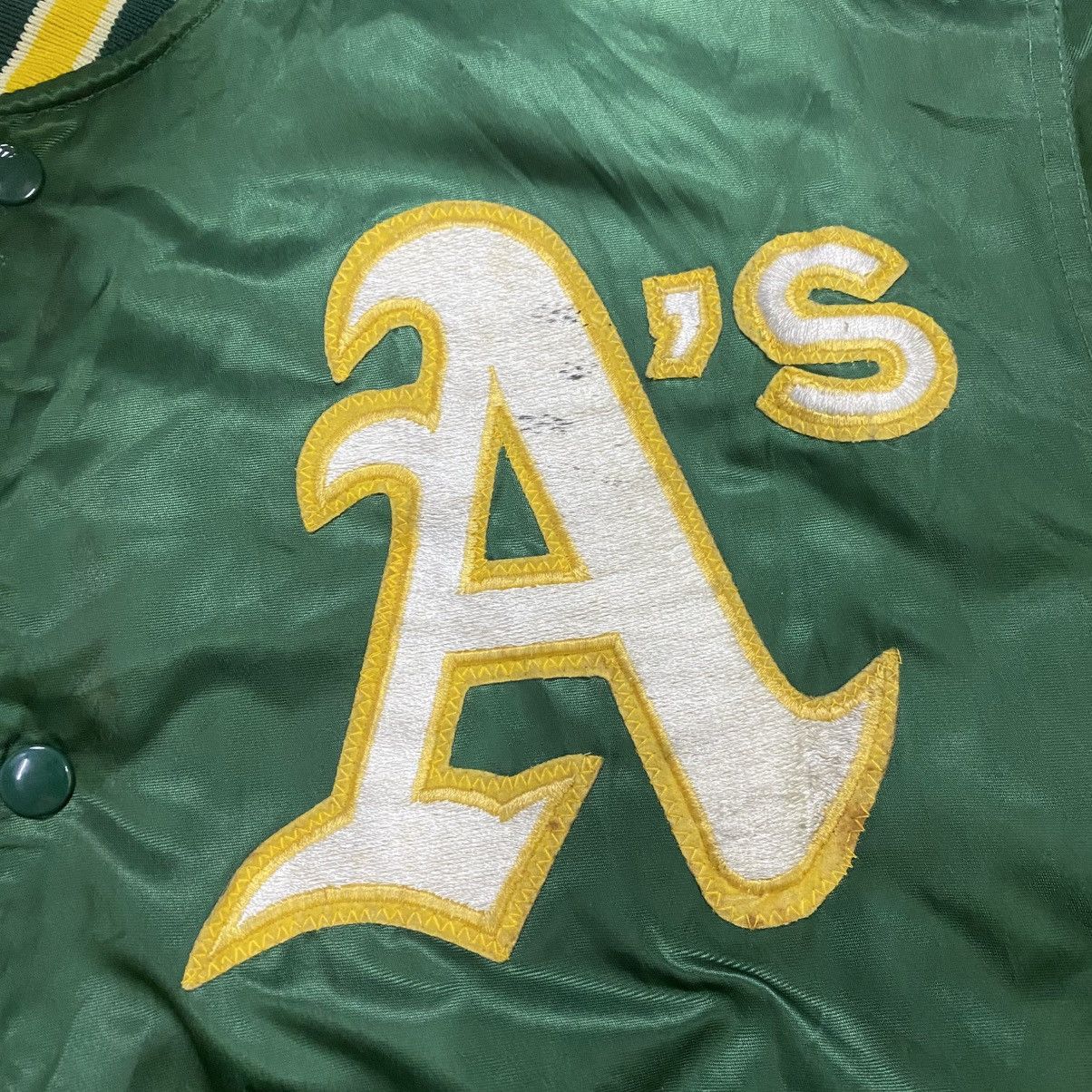 Starter VINTAGE 90's OAKLAND ATHLETICS A'S JOSE CANSECO SATIN JACKET Size US L / EU 52-54 / 3 - 10 Thumbnail