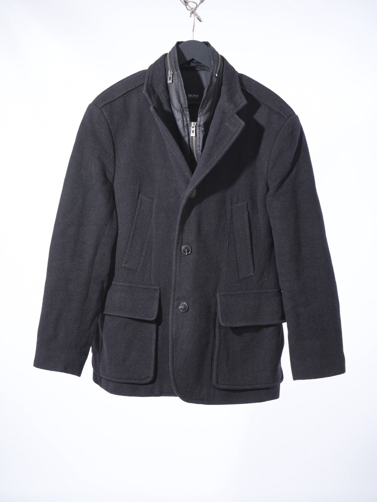 Hugo Boss Hugo Boss Wool & Cashmere Heavy Coat Zip 54 Size US L / EU 52-54 / 3 - 1 Thumbnail