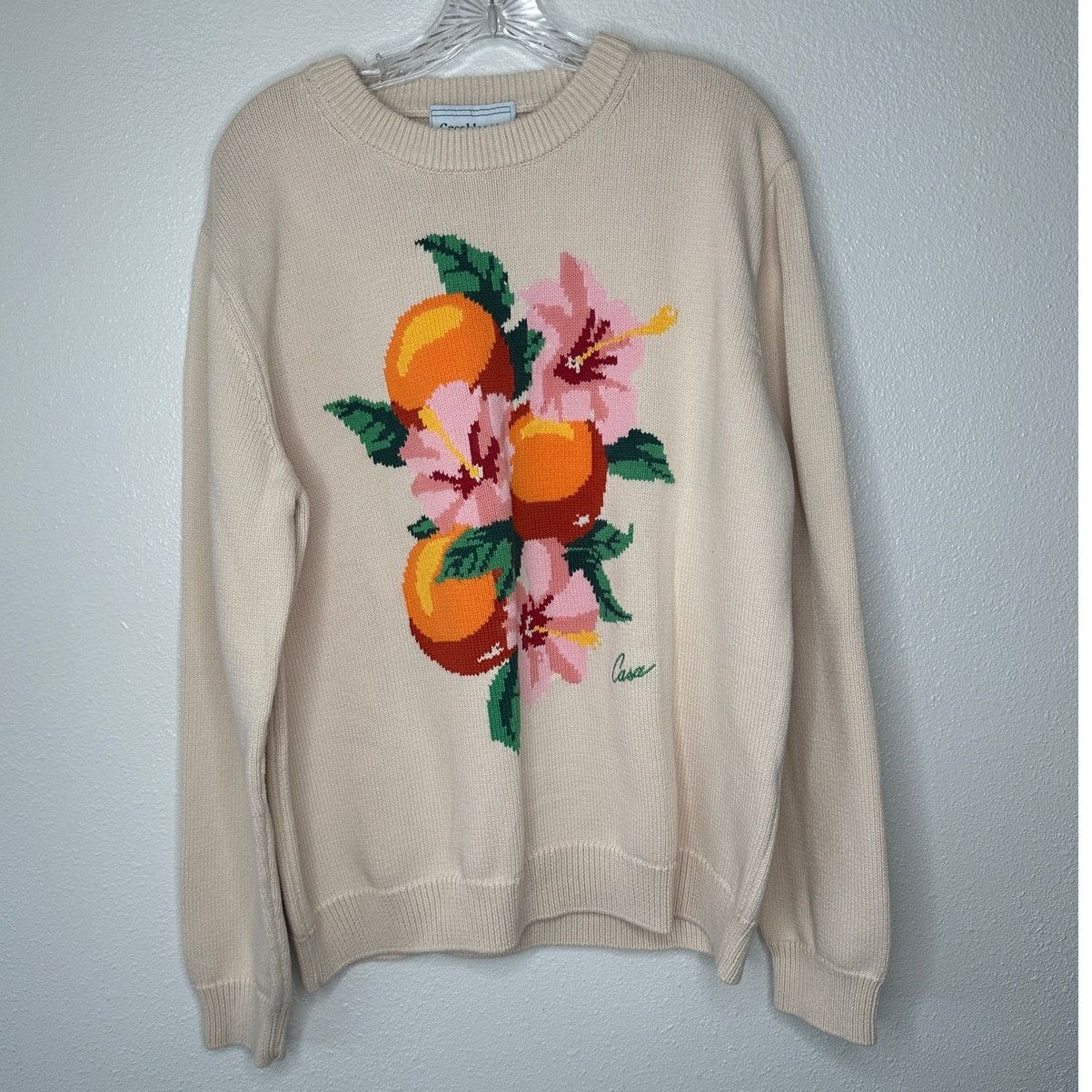 Casablanca NWT Casablanca Cream Kapalia Oranges Intarsia Sweater XXL Size XL / US 12-14 / IT 48-50 - 2 Thumbnail