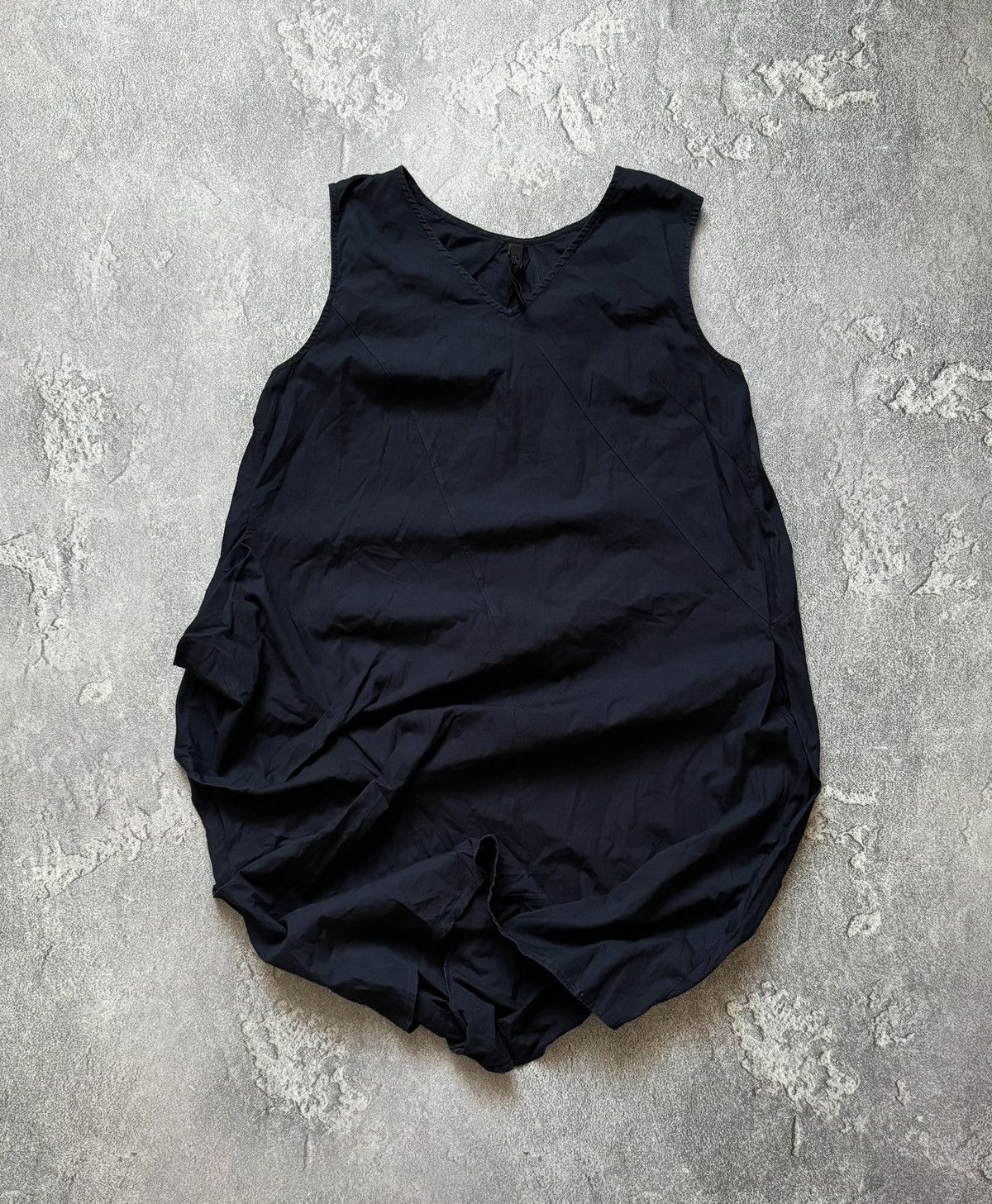 Vintage Provocation 46 dark blue dress relaxed sleeves avantgarde Size L / US 10 / IT 46 - 1 Thumbnail